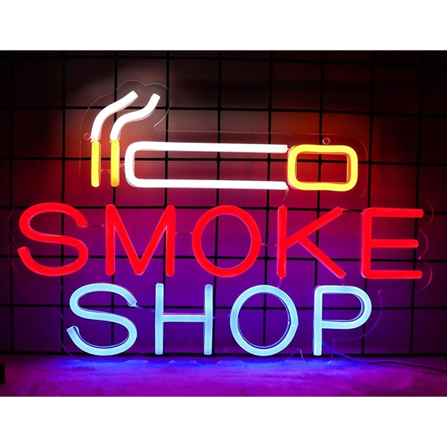 Vivid Bright Smoke Shop LED Night Light Shop Store Sign Wall Decor