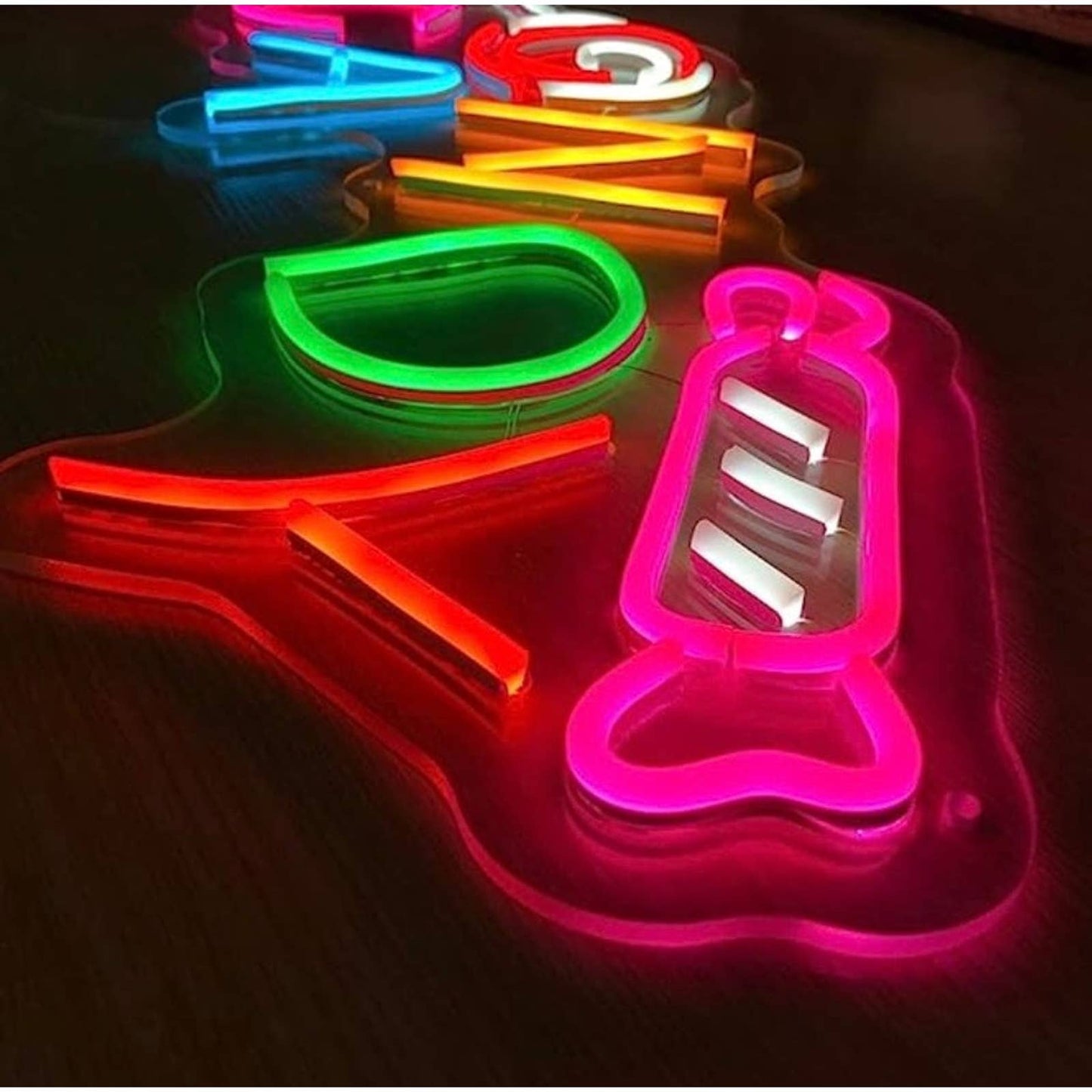 Fun Bright Vivid Colorful Candy LED Night Light Room Wall Decoration