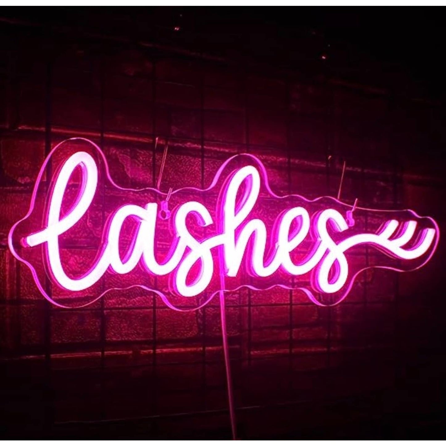Lovely Bright Hot Pink Lashes LED Night Light Room Wall Decoration