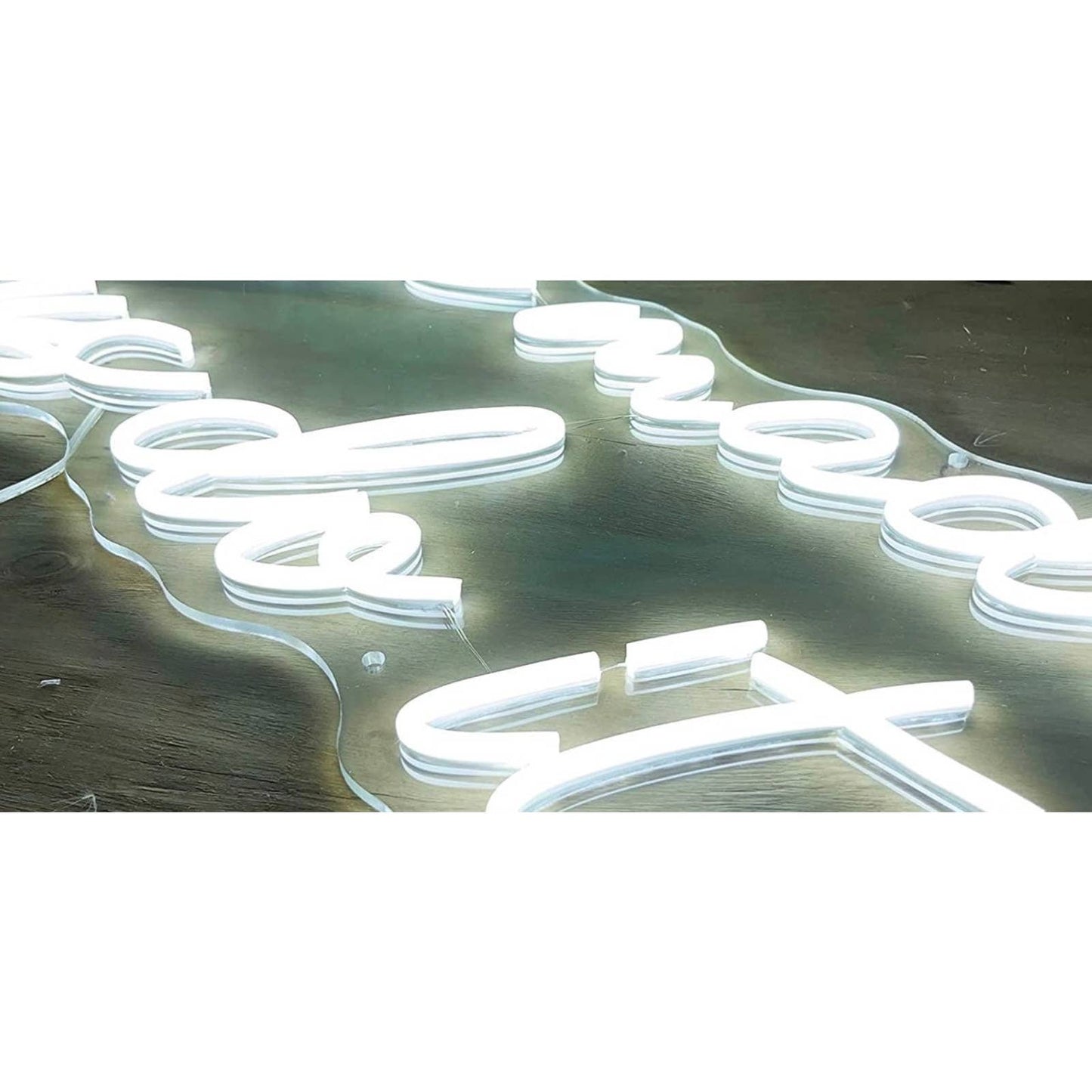 Adorable Bright White “Love Made Us Do It” LED Light Wall Decoration