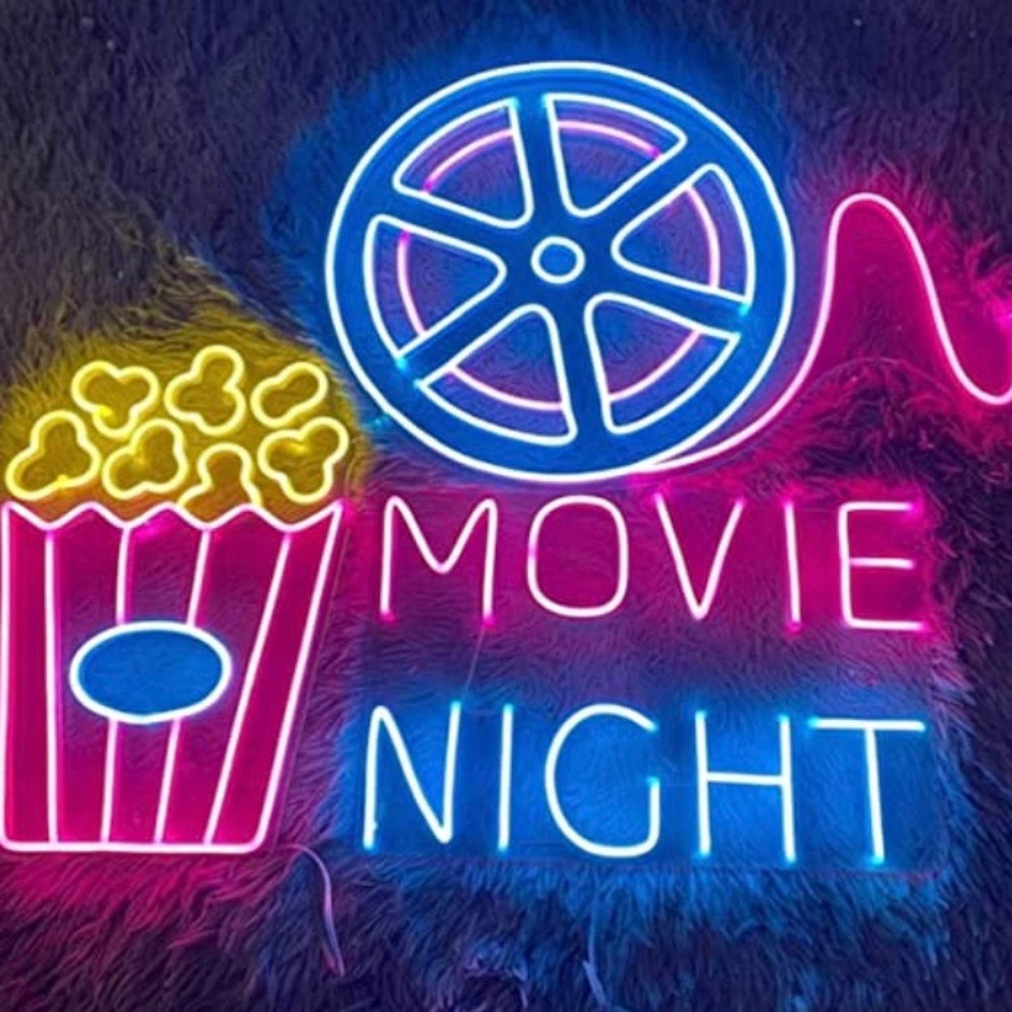 Fun Large Vivid Bright Movie Night Room Wall Theater Room Decor