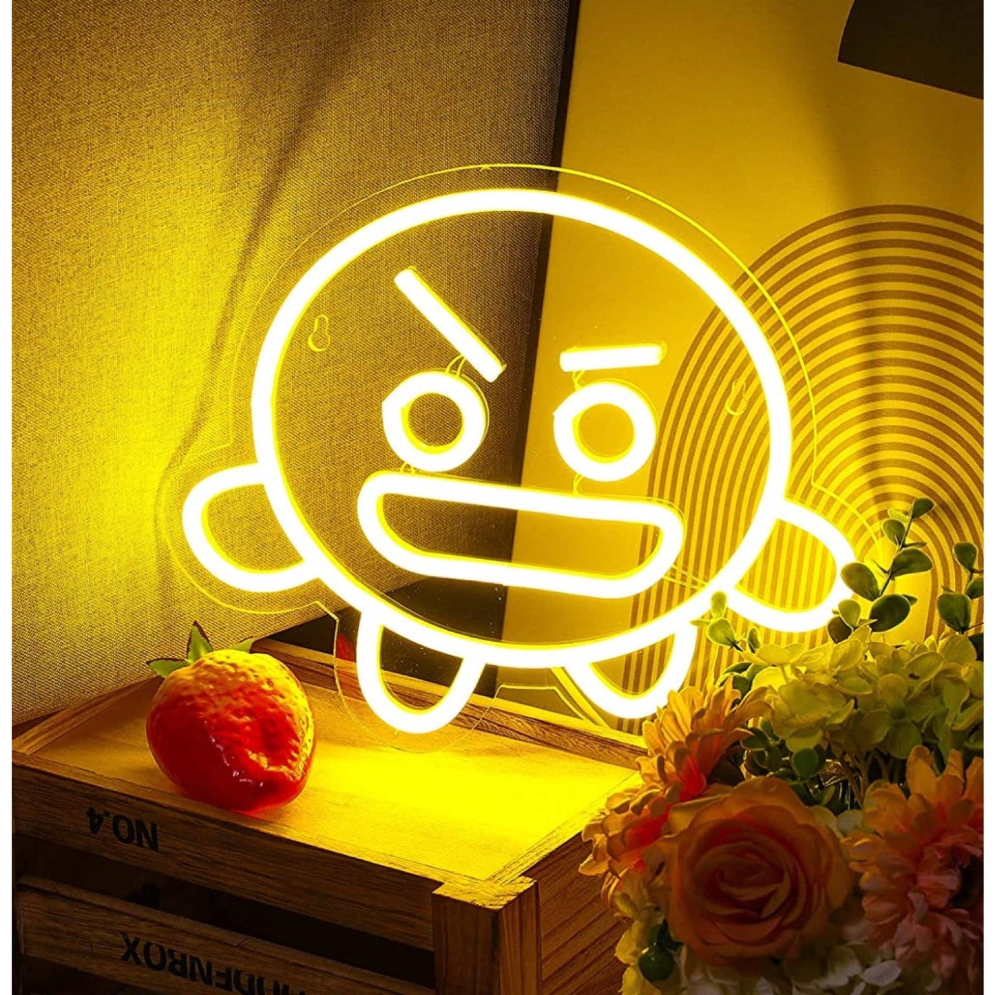 Funny Bright Crazy Round Monster LED Night Light Game Room Wall Decor