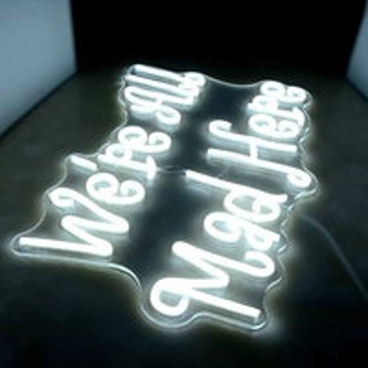 Fun Bright Curly Letter We’re All Mad Here LED Night Light Room Wall Decoration