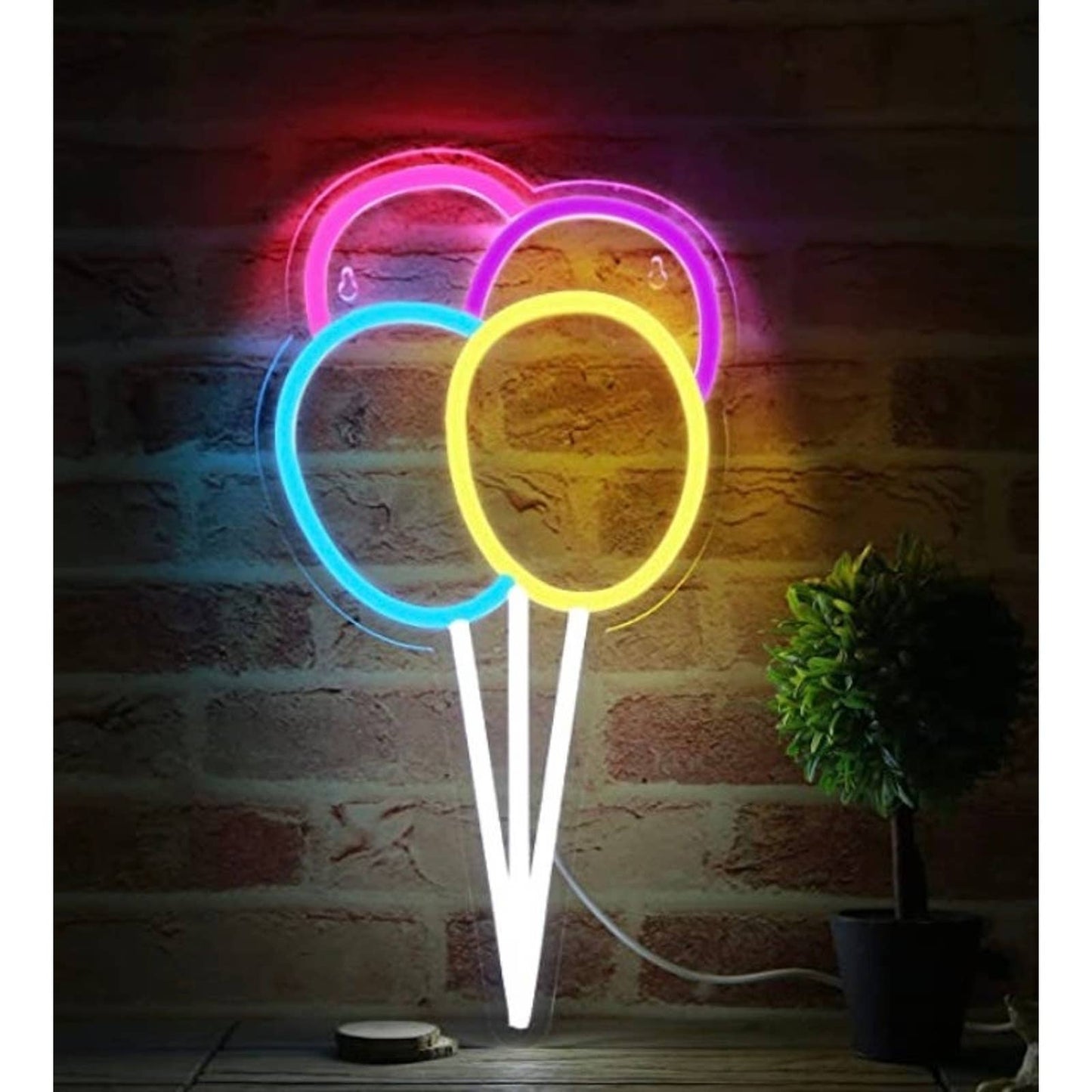 Fun Lovely Bright Colorful Balloons LED Night Light Room Wall Decoration