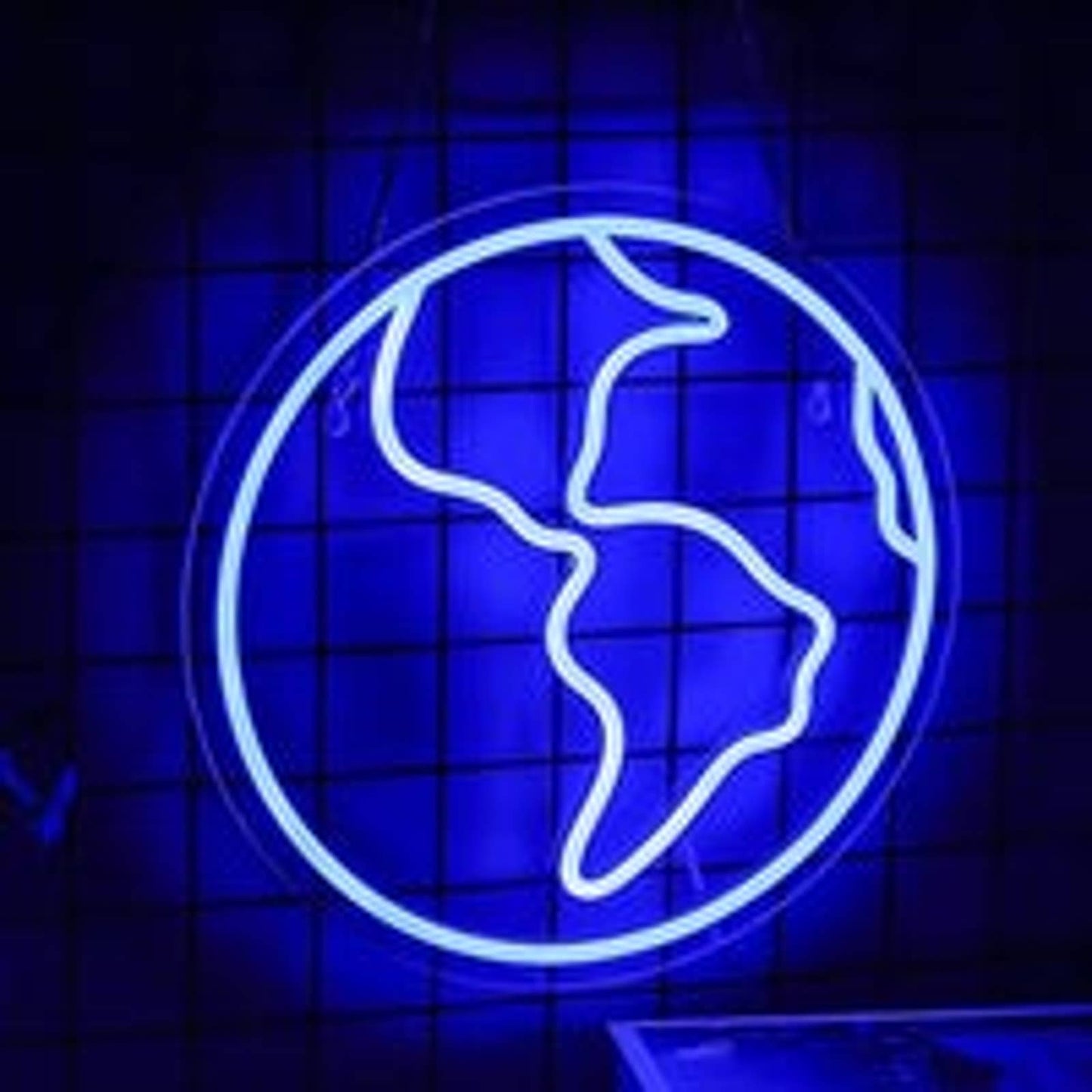 Lovely Bright Blue Planet Earth LED Night Light Room Wall Decoration