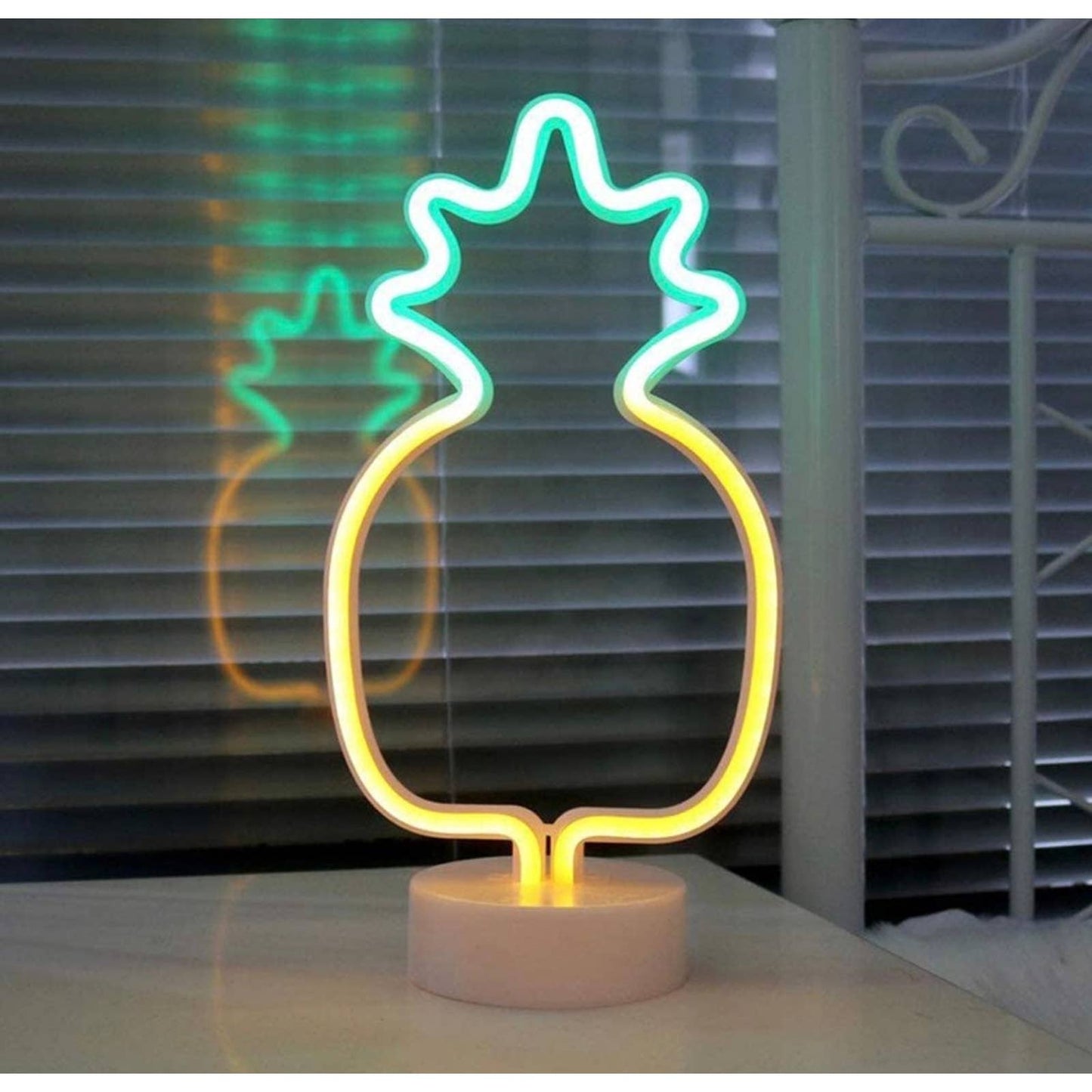 Yellow & Green LED Light Pineapple