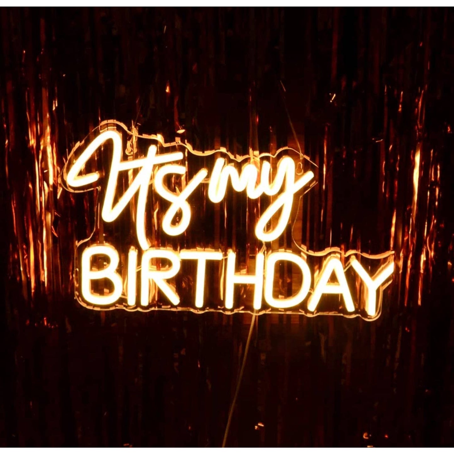 Lovely Bright Warm “It’s My Birthday” LED Night Light Room Wall Party Decoration
