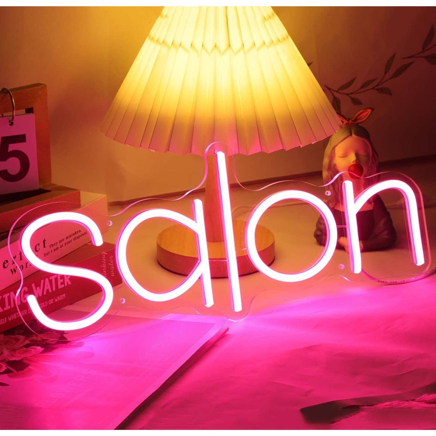 Lovely Bright Hot Pink Salon LED Light Business Spa Sign Wall Decor