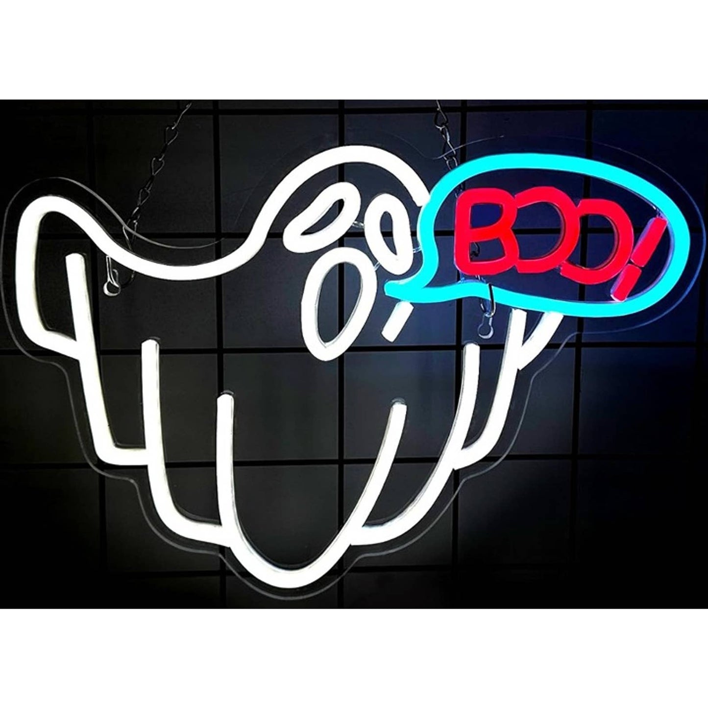 Spooky Vivid Bright BOO! Halloween Ghost LED Night Light Decoration