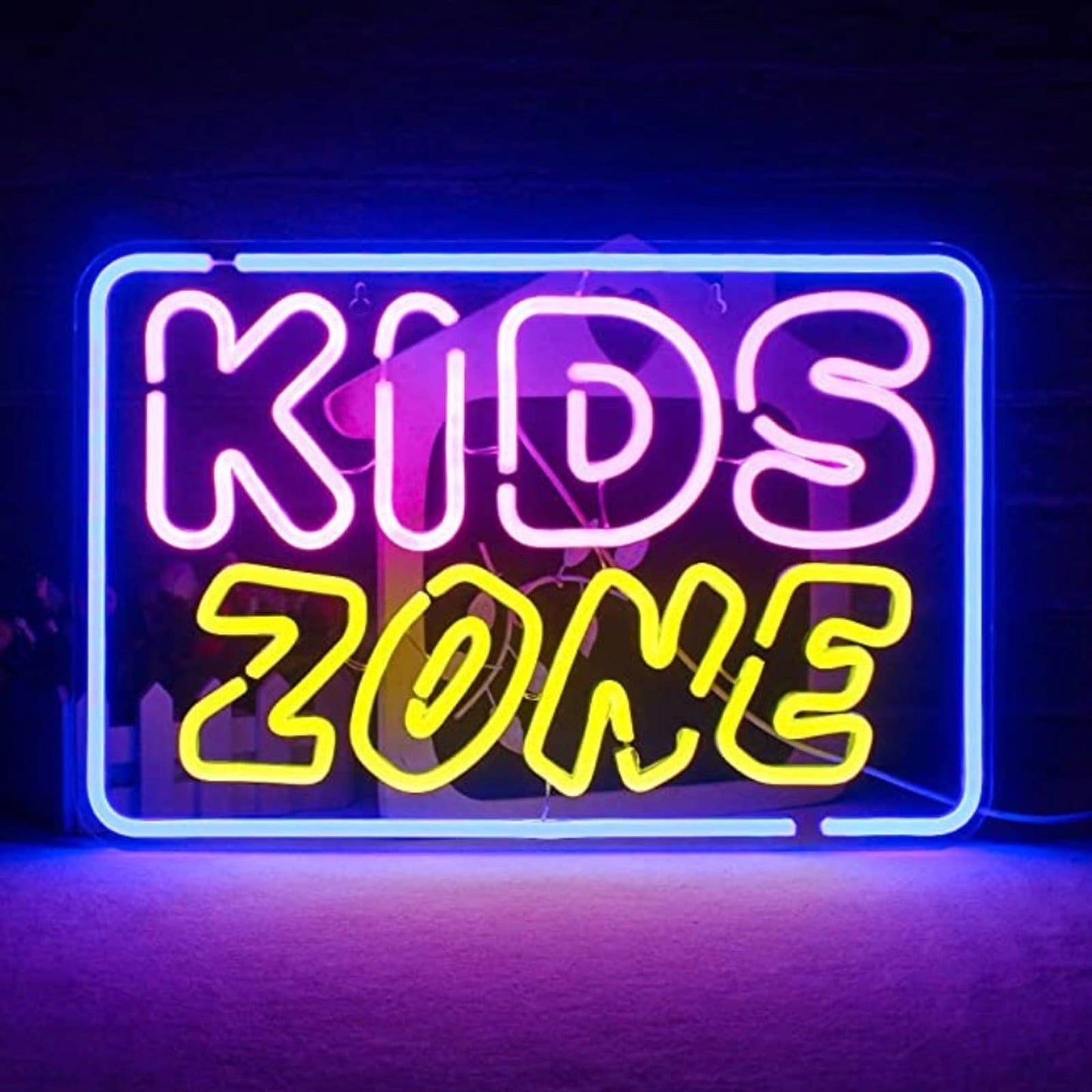 Fun Vivid Bright Colorful Kids Zone LED Night Light Room Wall Decoration