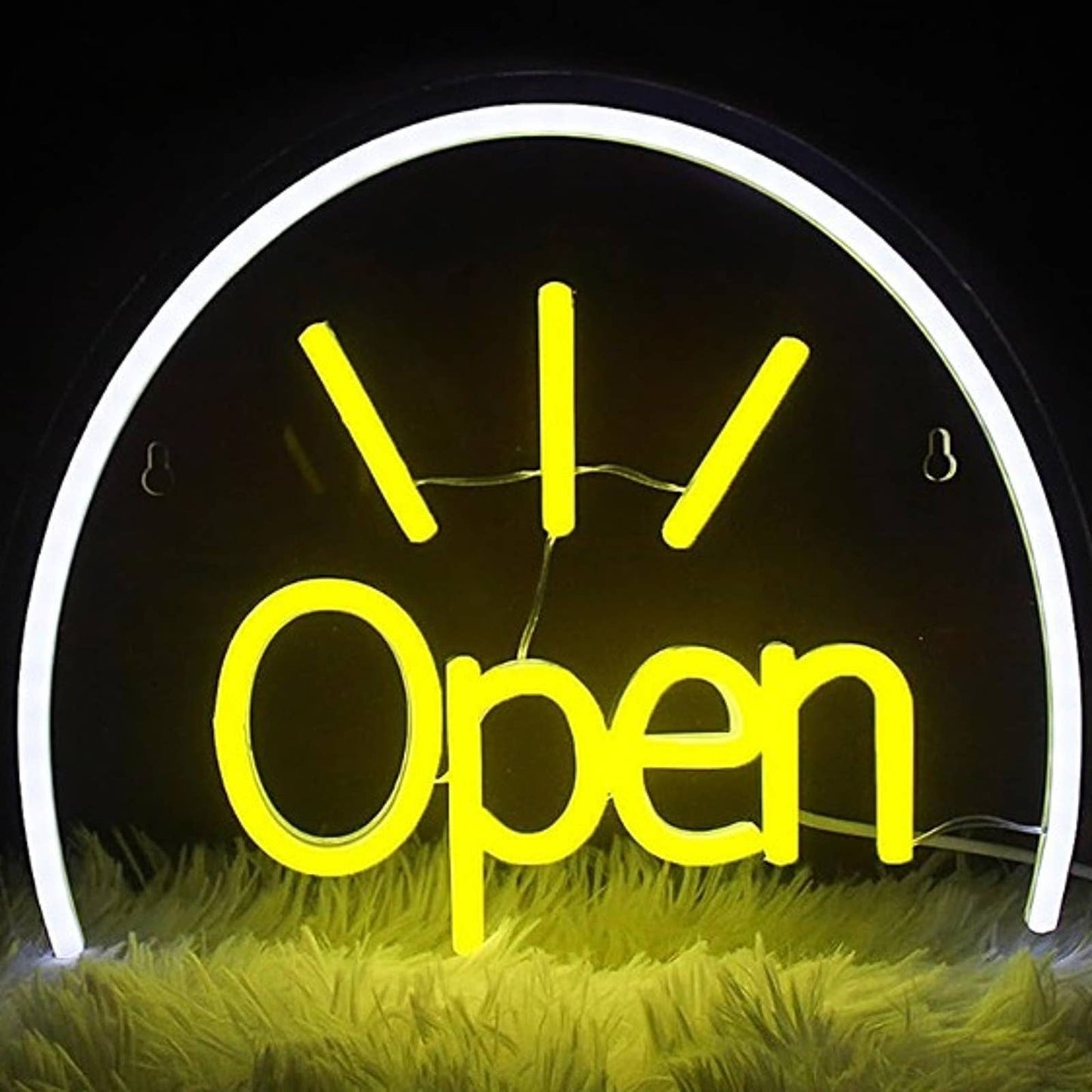 Vivid Bright Sunshine OPEN Sign LED Night Light Store Shop Decoration