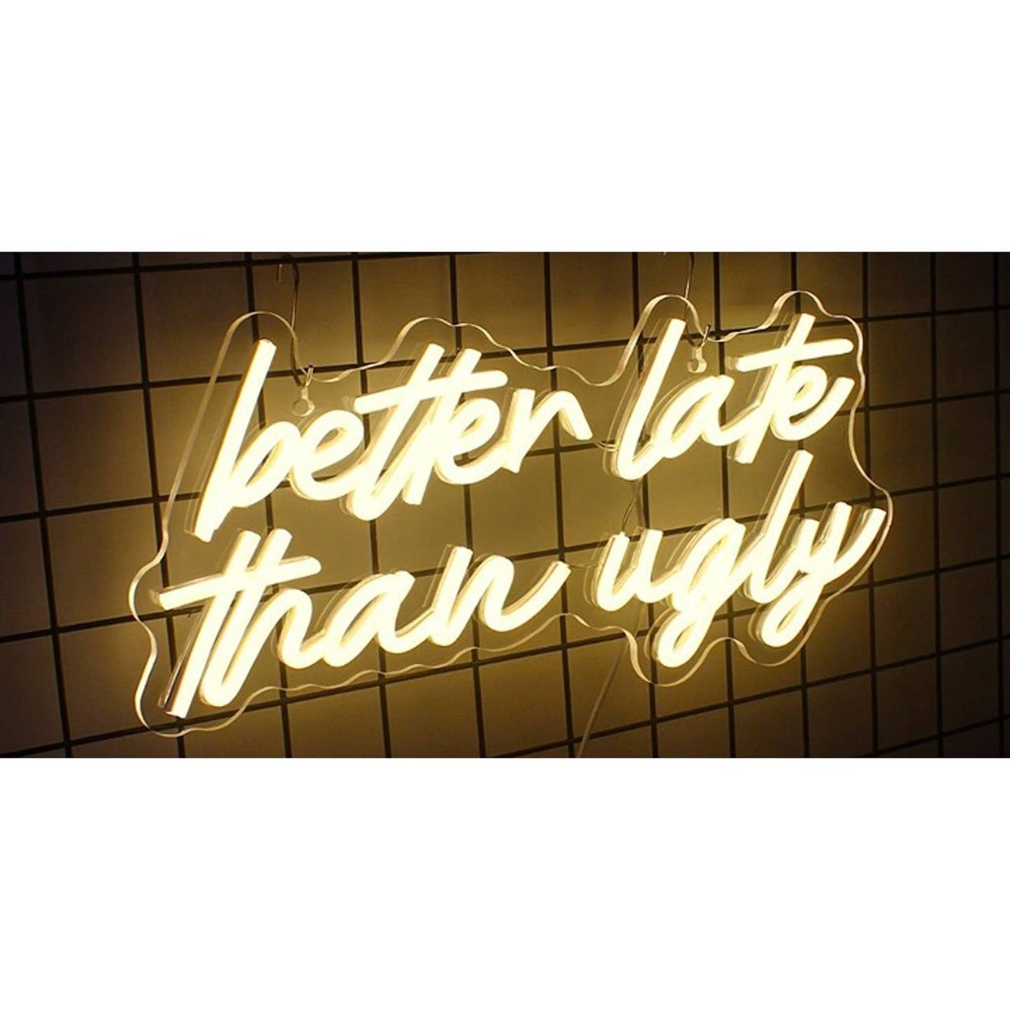 Vivid Bright Warm White “Better Late Than Ugly” LED Night Light Room Wall Decor