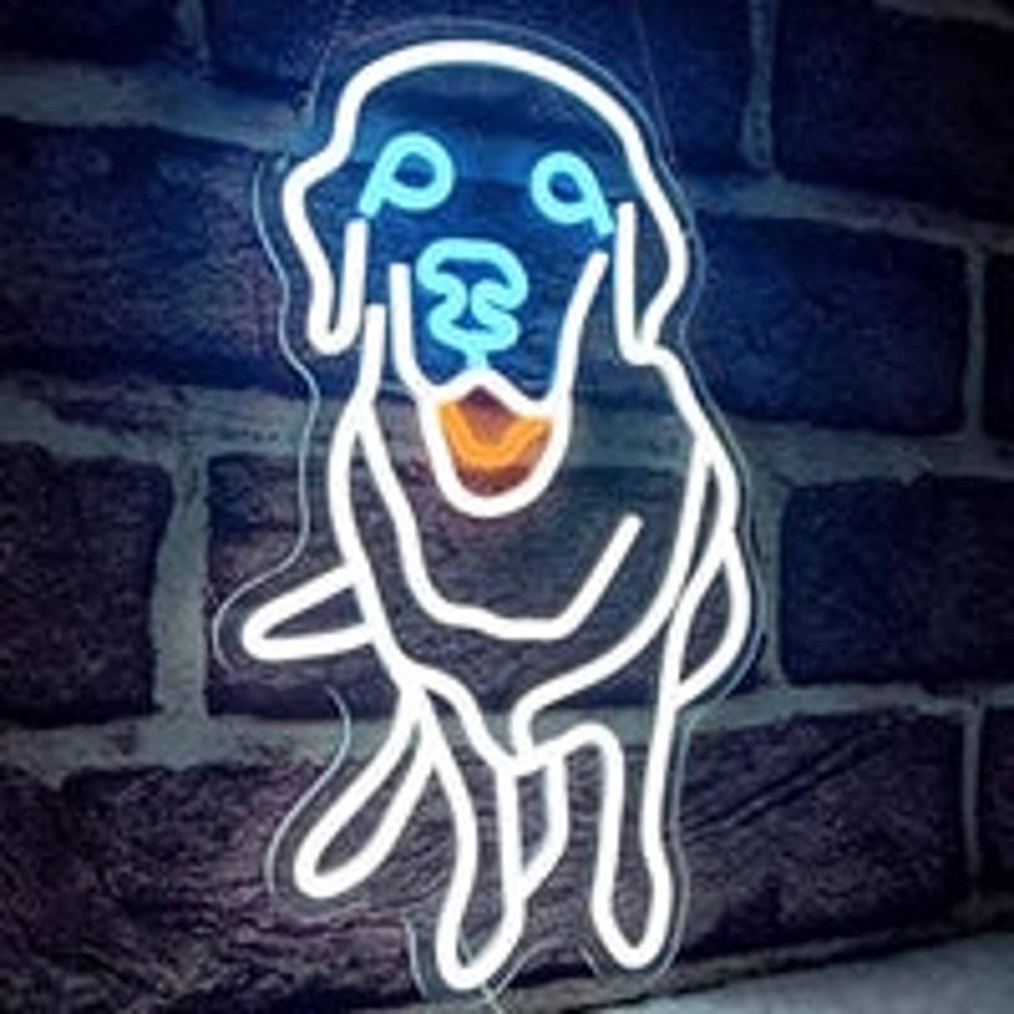 Lovely Bright White Labrador Retriever LED Night Light Room Wall Decoration
