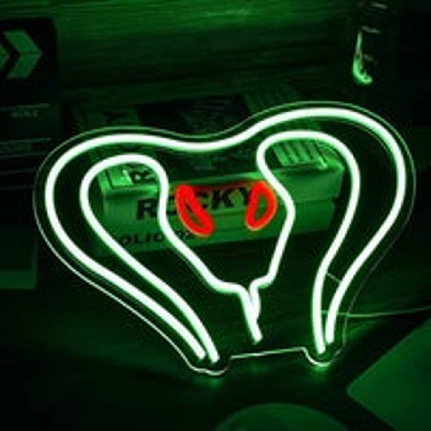 Vivid Bright Green Red Eye Cobra Snake LED Night Light Room Wall Decoration