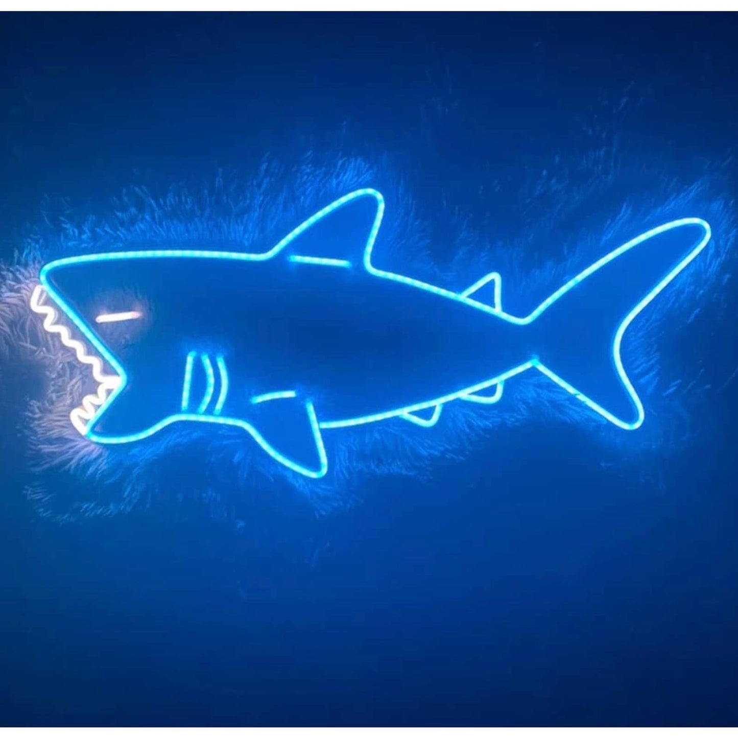 Fun Bright Vivid Blue Shark LED Night Light Room Wall Decoration