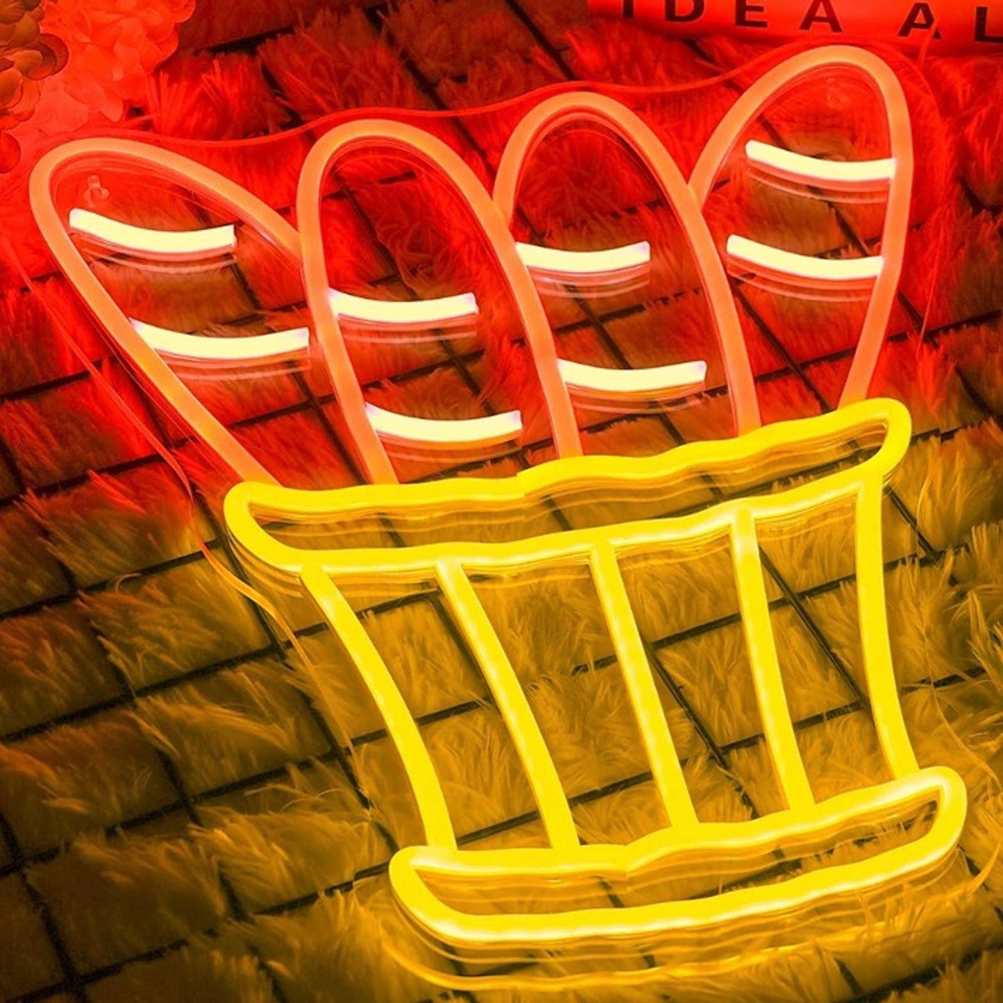 Tasty Bright Warm Bread Basket LED Night Light Bakery Wall Decoration