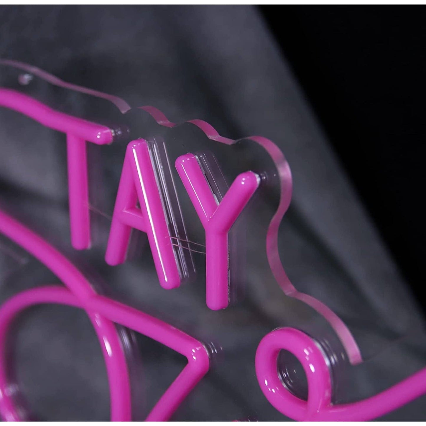 Lovely Bright Pink “Stay Wild” LED Night Light Room Wall Decoration