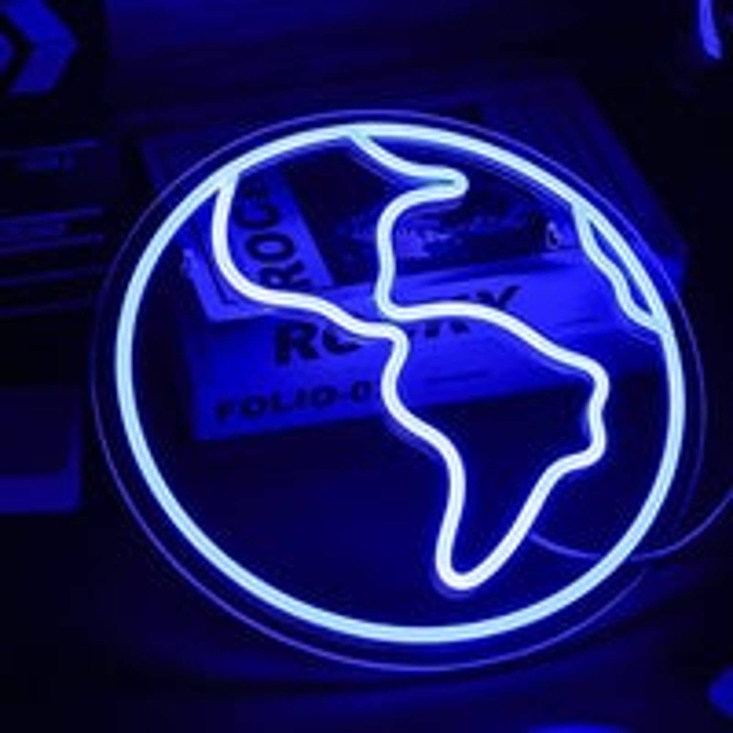 Lovely Bright Blue Planet Earth LED Night Light Room Wall Decoration