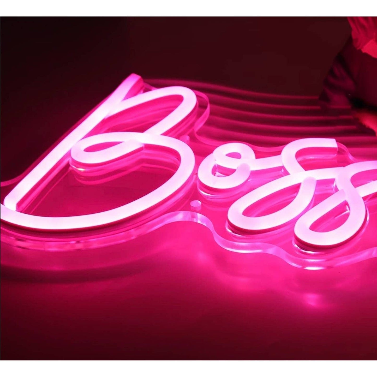 Lovely Bright Pink Boss Lady LED Night Light Room Wall Decoration
