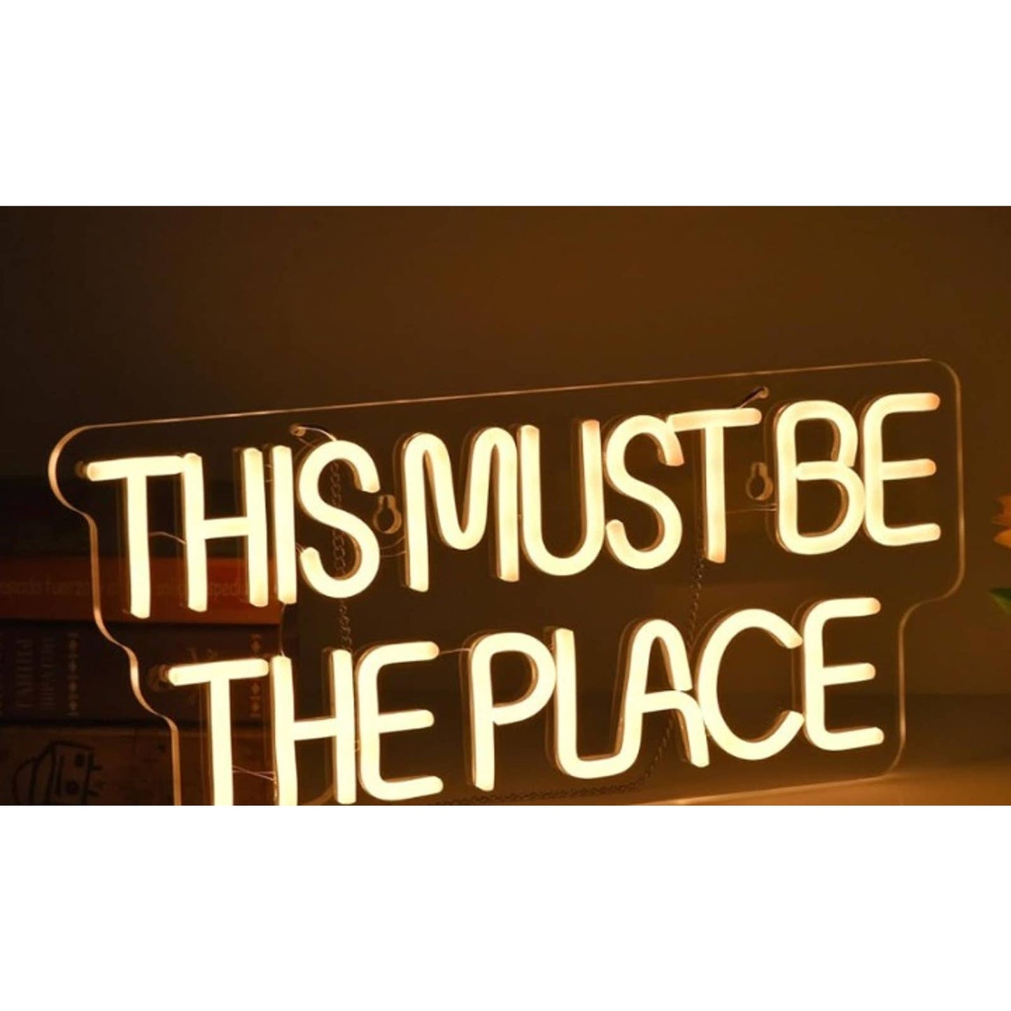 Fun Vivid Warm White “This Must Be The Place” LED Night Light Room Wall Decor