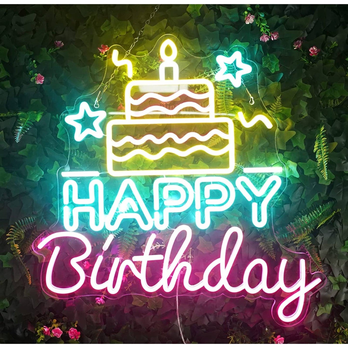 Gorgeous Bright Happy Birthday Cake LED Light Party Celebration Decoration