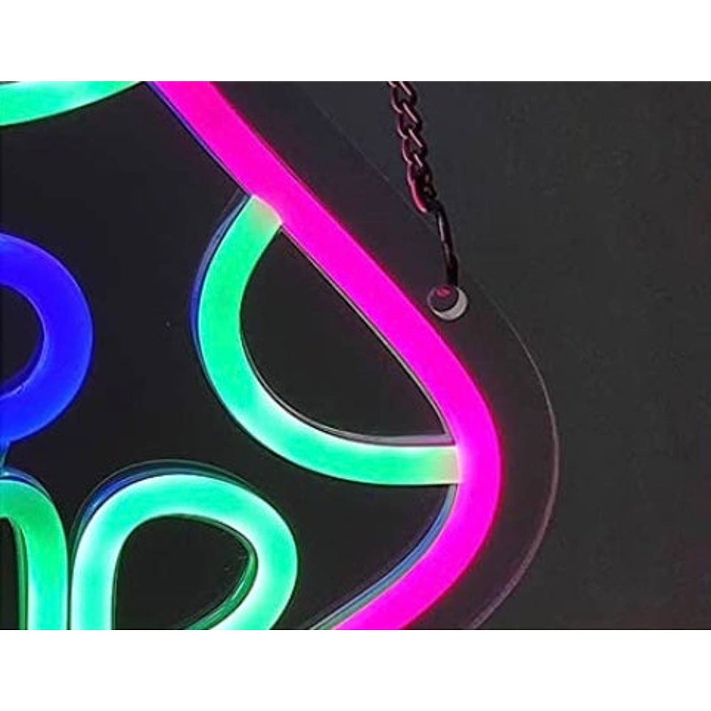 Vivid Fun Bright Pink Spotted Rainbow Mushroom LED Night Light Room Wall Decorat