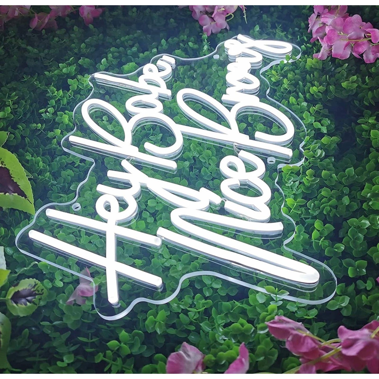 Lovely Bright White “Hey Babe, Nice Brows” LED Night Light Room Wall Decoration