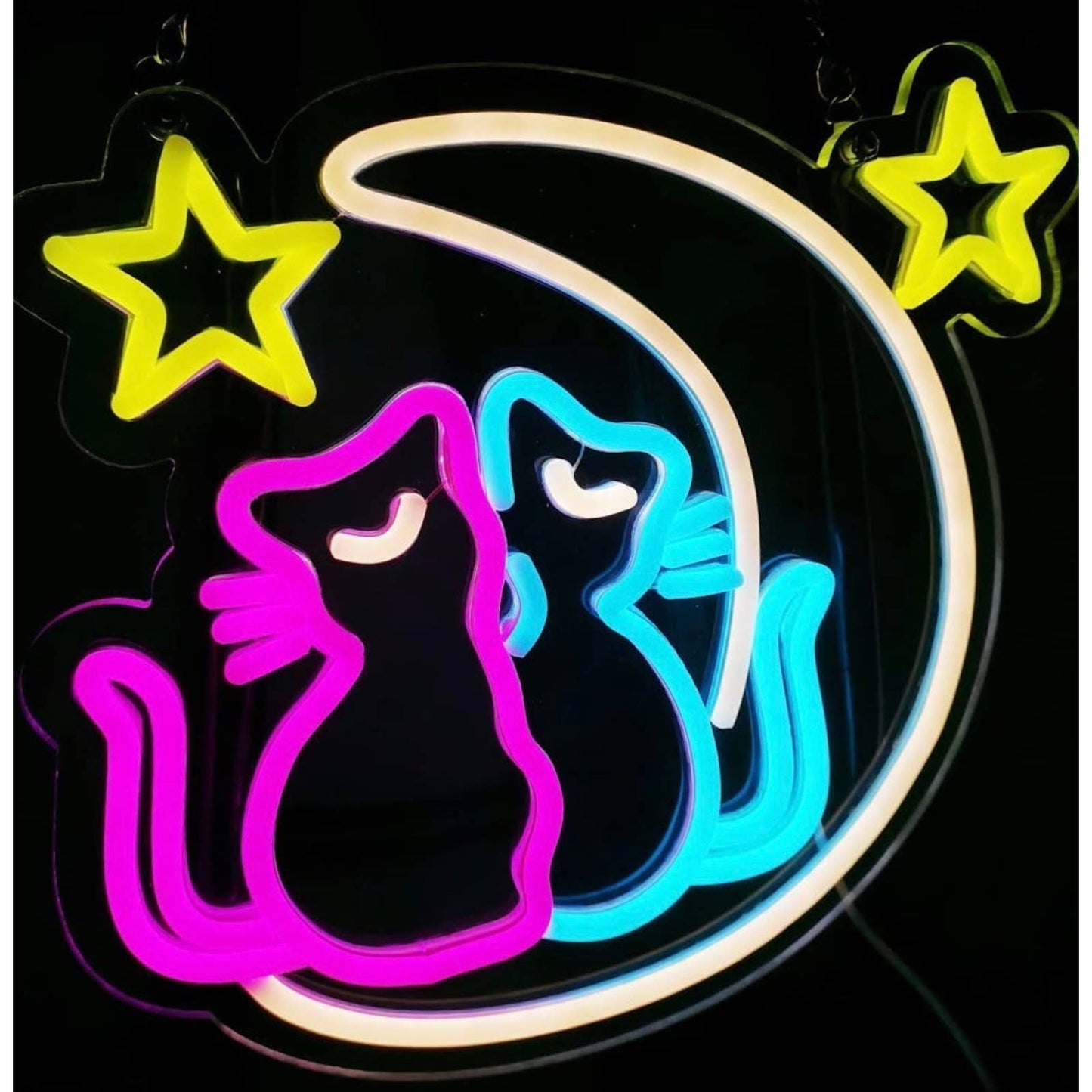 Adorable Bright Kitty Cat Luna Sailor Moon LED Light Anime Japan Room Wall Decor