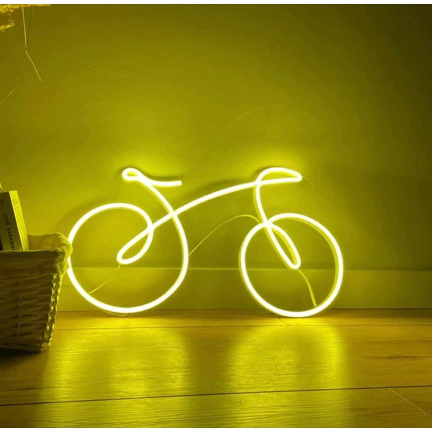Fun Warm Bright Bicycle LED Night Light Room Wall Art Decoration