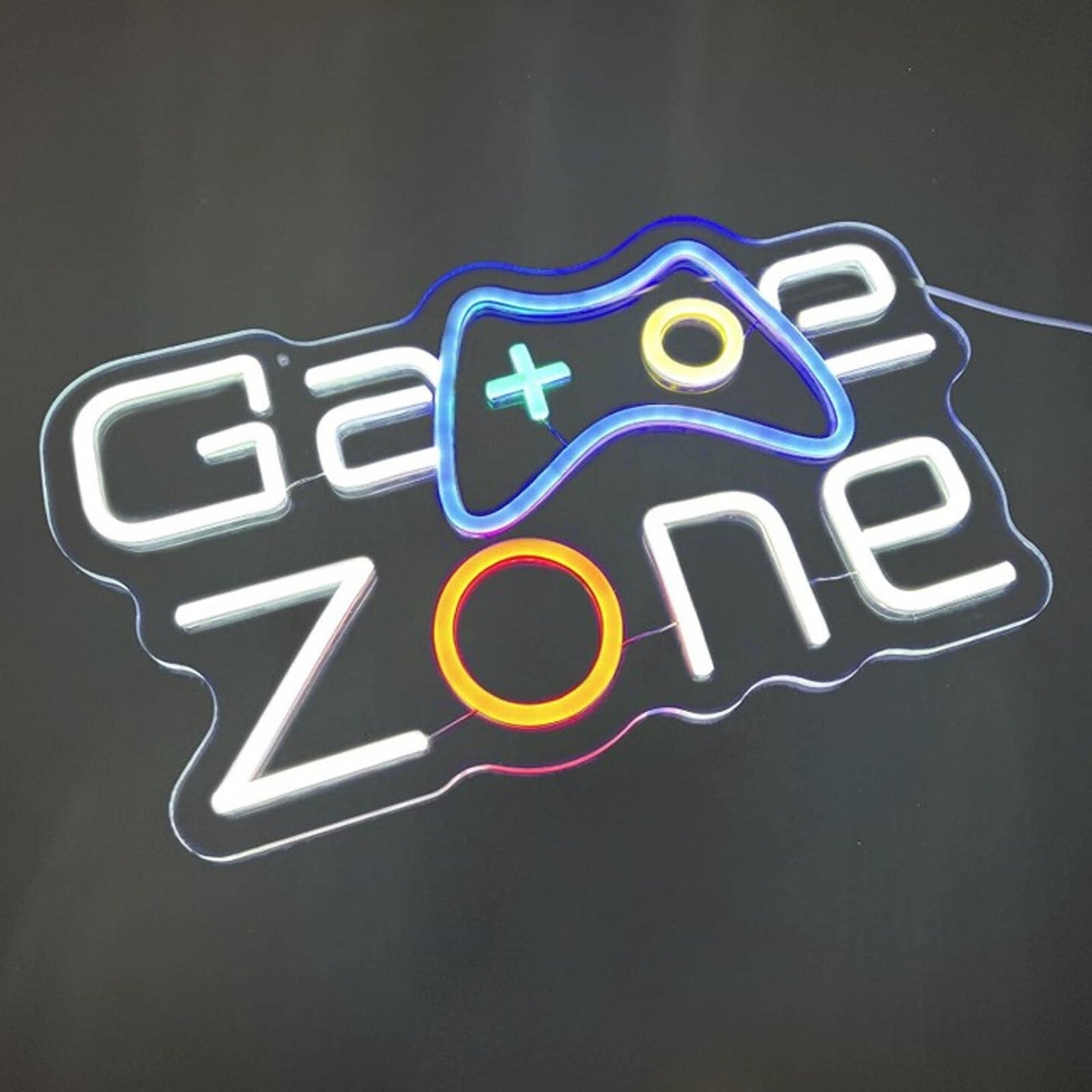 Vivid Fun Bright Blue Game Zone Controller LED Night Light Room Wall Decor