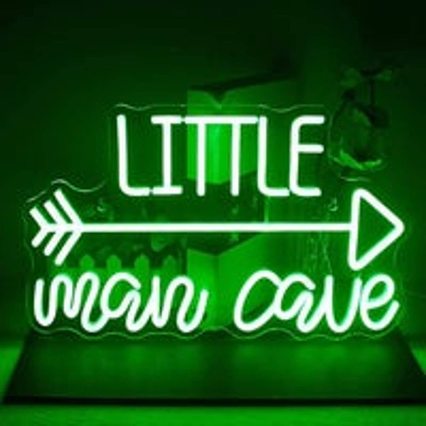 Lovely Bright Green Arrow Little Man Cave LED Night Light Room Wall Decor