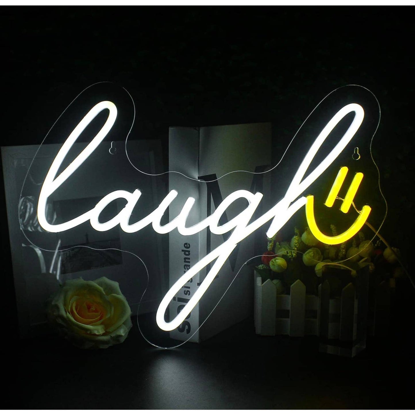 Lovely Bright “laugh” Smiley Face LED Night Light Room Wall Decoration