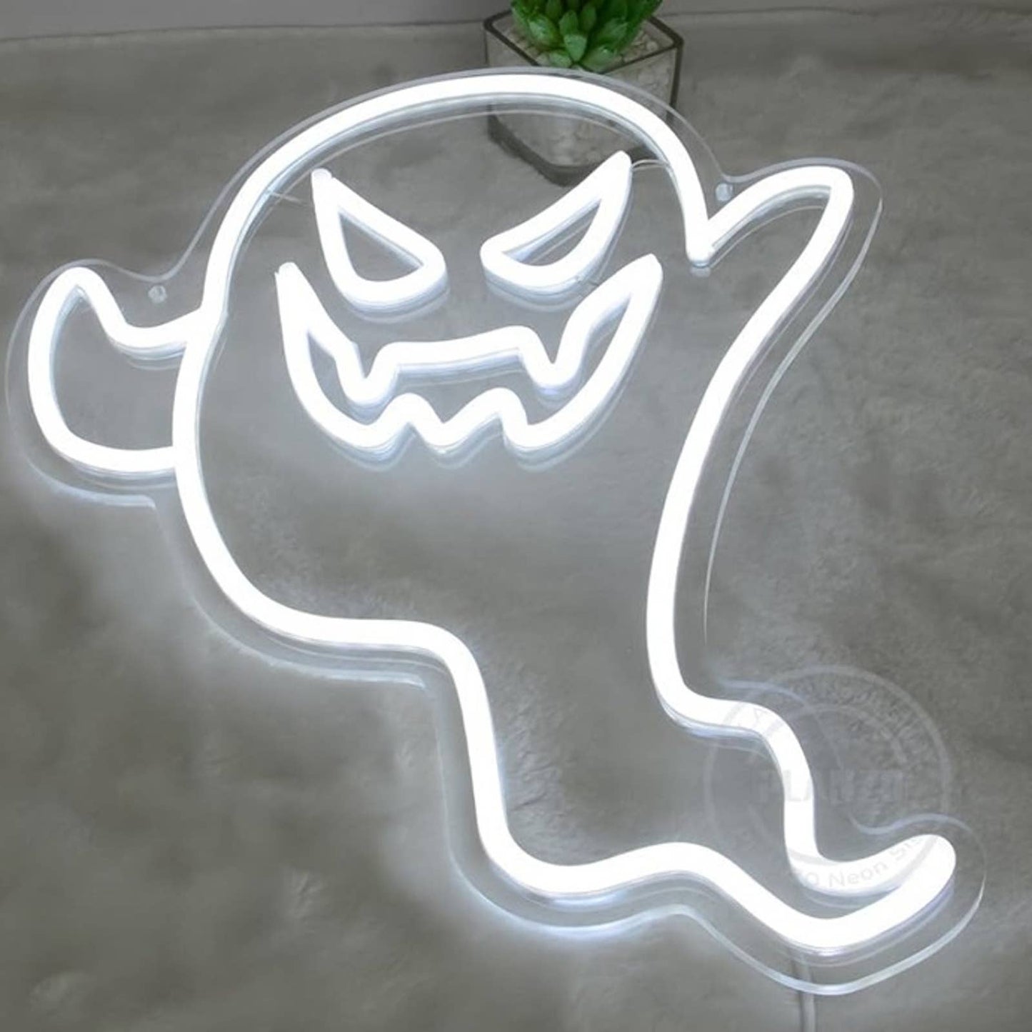 Spooky Bright White Evil Ghost Spirit LED Night Light Halloween Decor