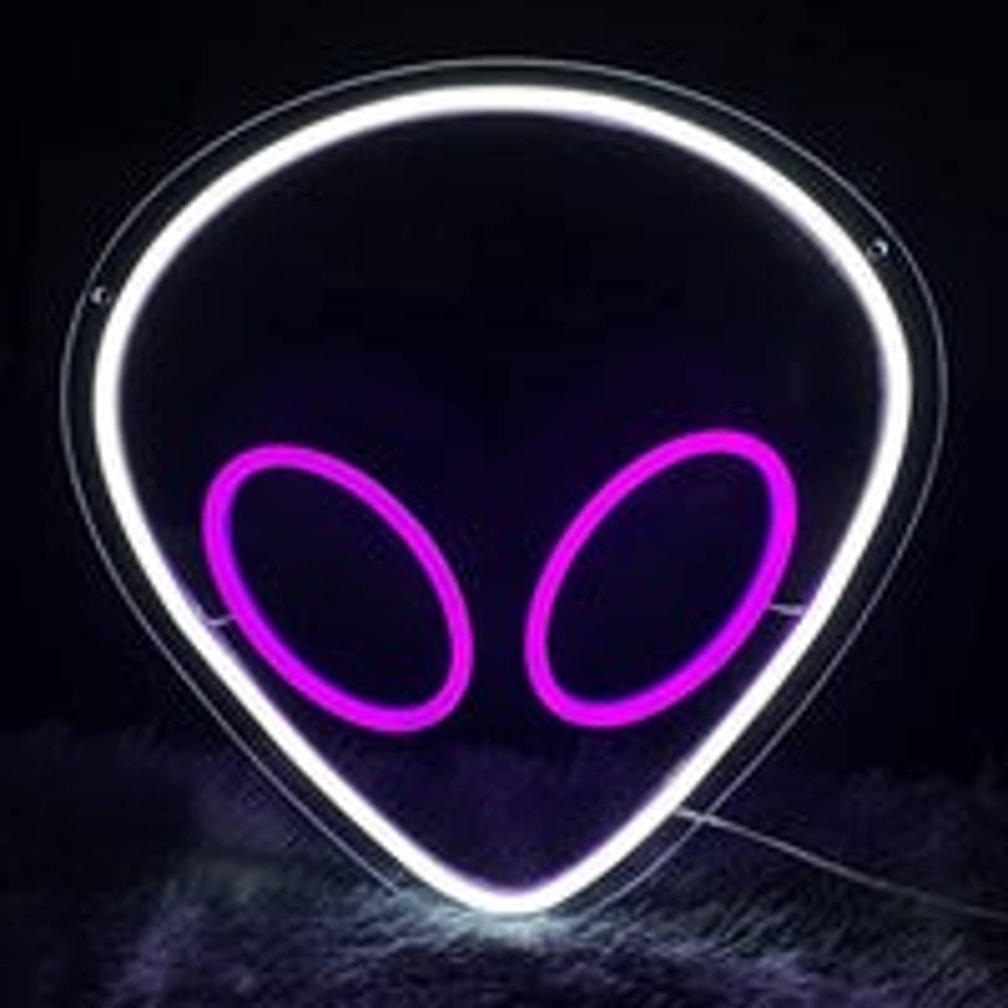 Vivid Bright White Purple Eye Alien LED Night Light Room Wall Decoration