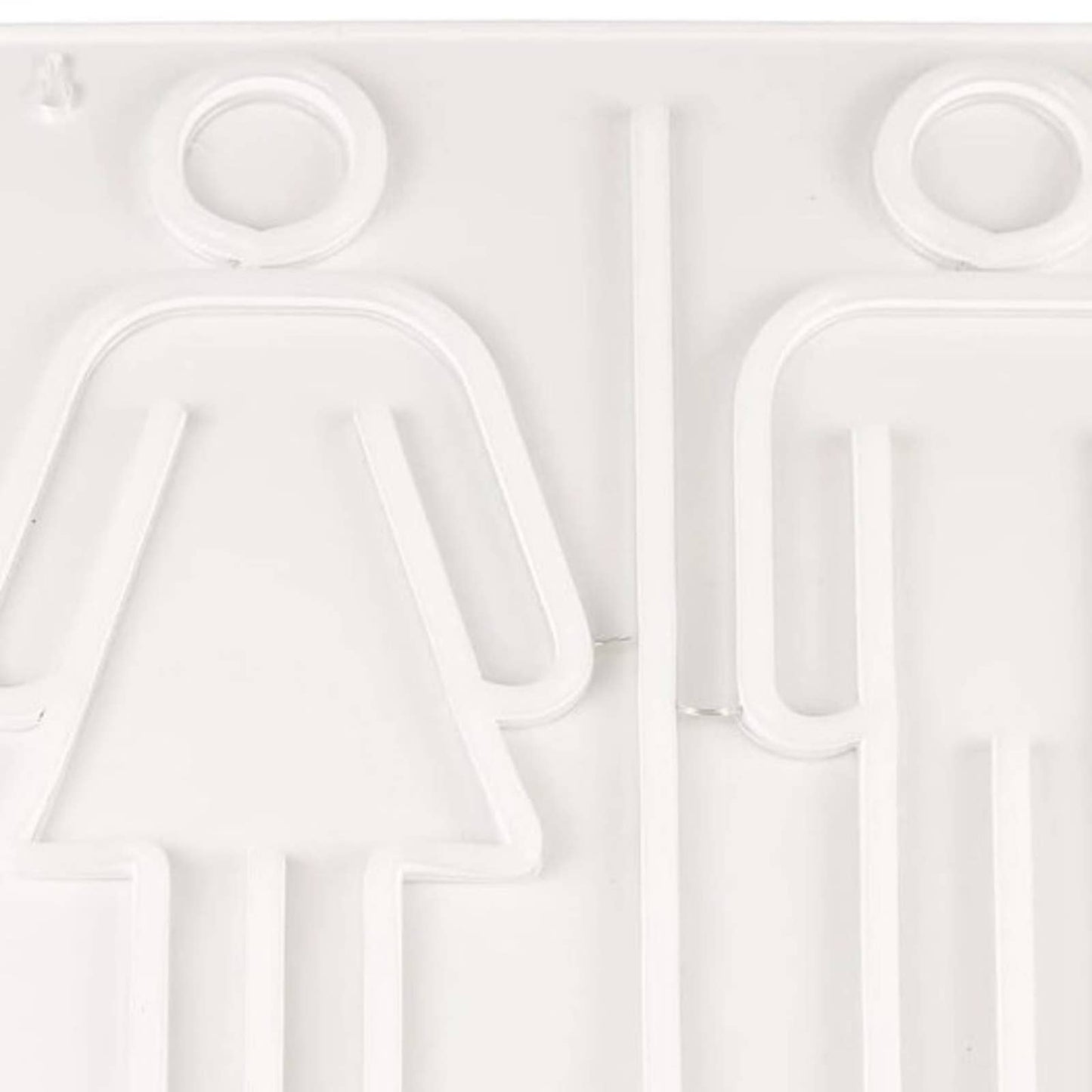 Vivid Bright White Man / Woman Bathroom Bano LED Light Wall Sign