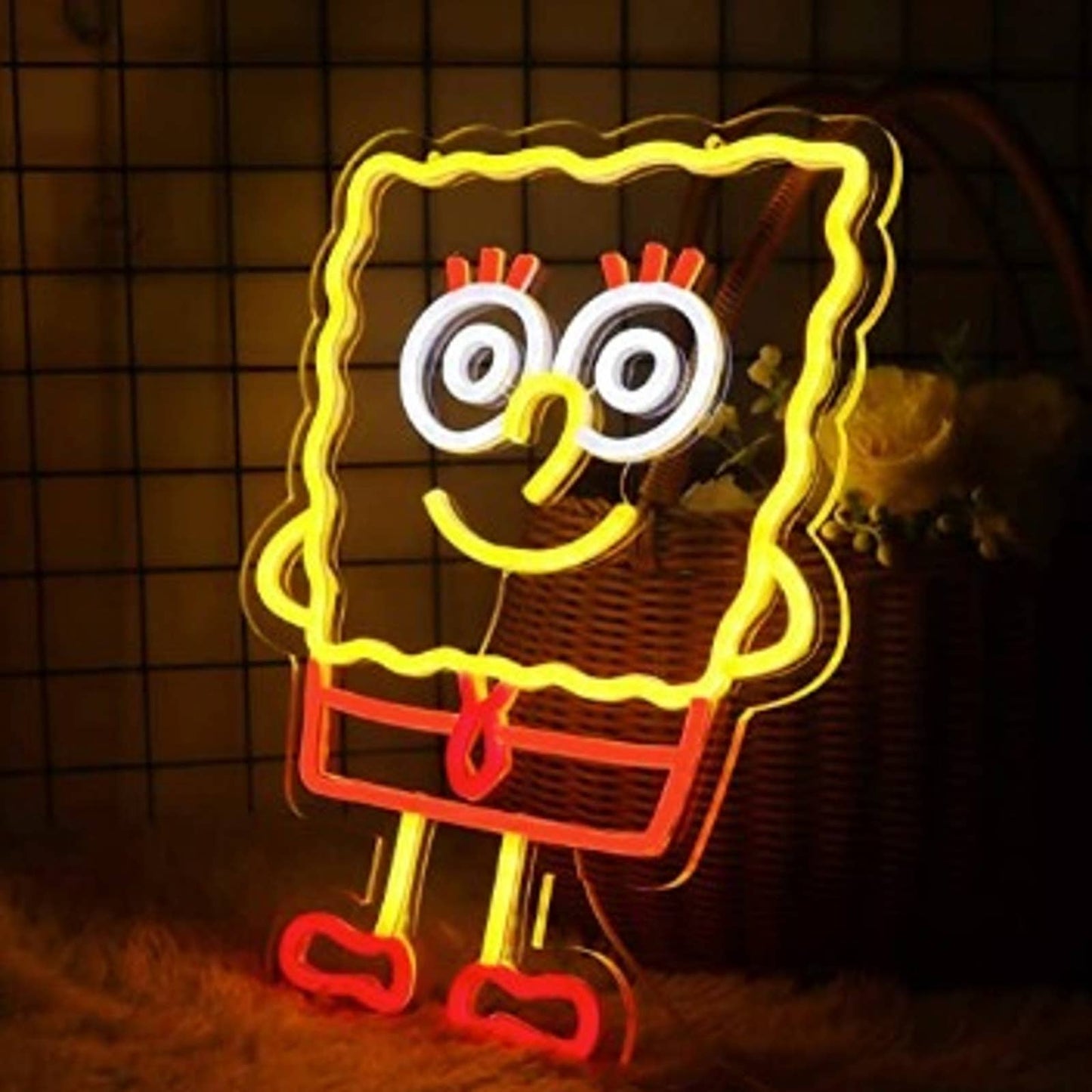 Fun Vivid Bright Sponge Squarepants LED Night Light Nickelodeon Cartoon Decor