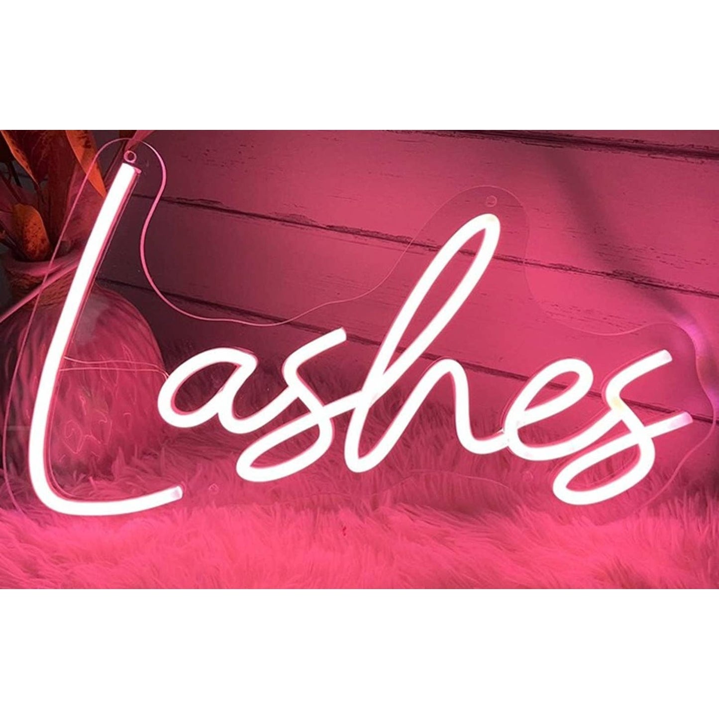 Lovely Bright Pink Eye “Lashes” LED Night Light Spa Salon Wall Room Decor