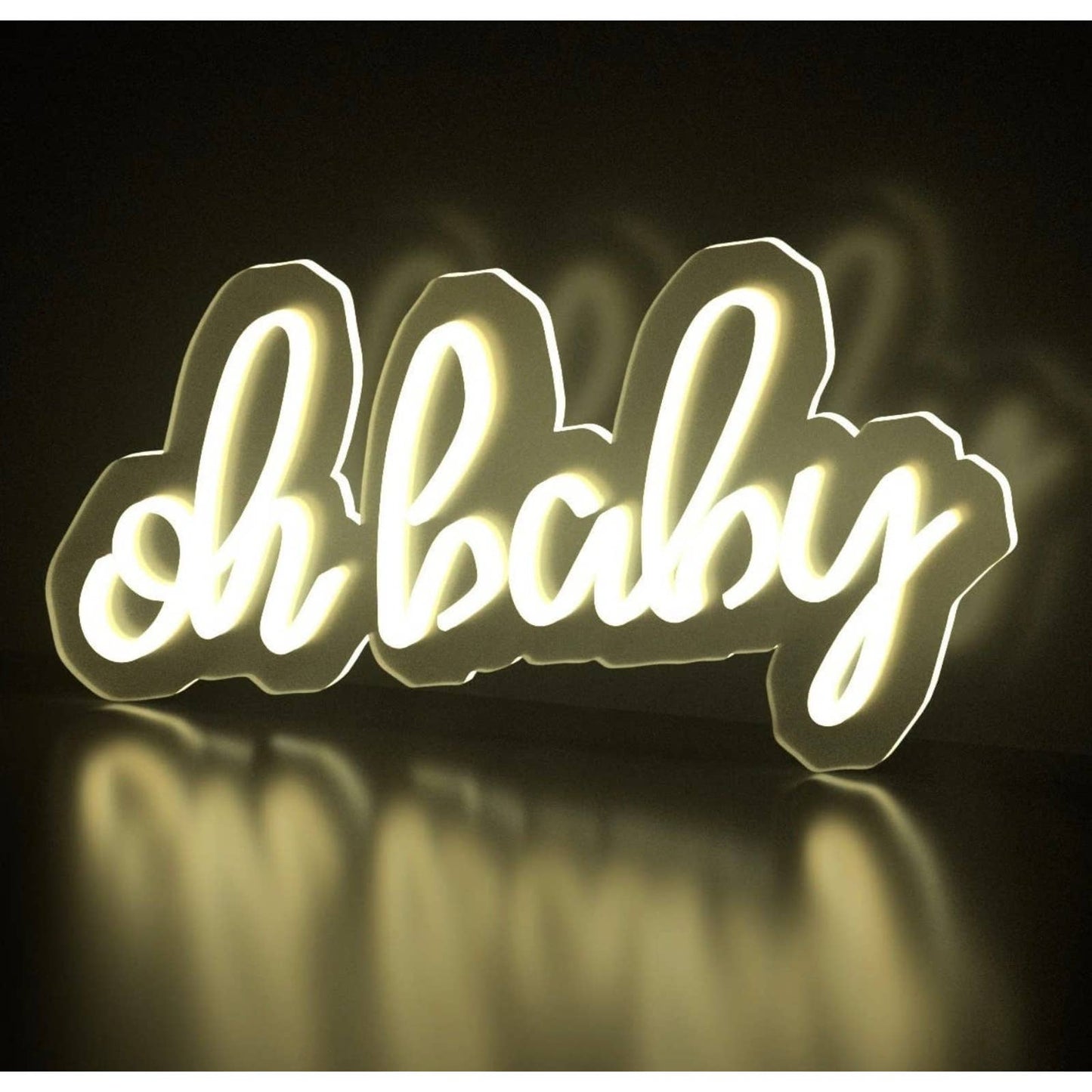 Lovely Simple Bright oh baby LED Night Light Room Wall Decoration