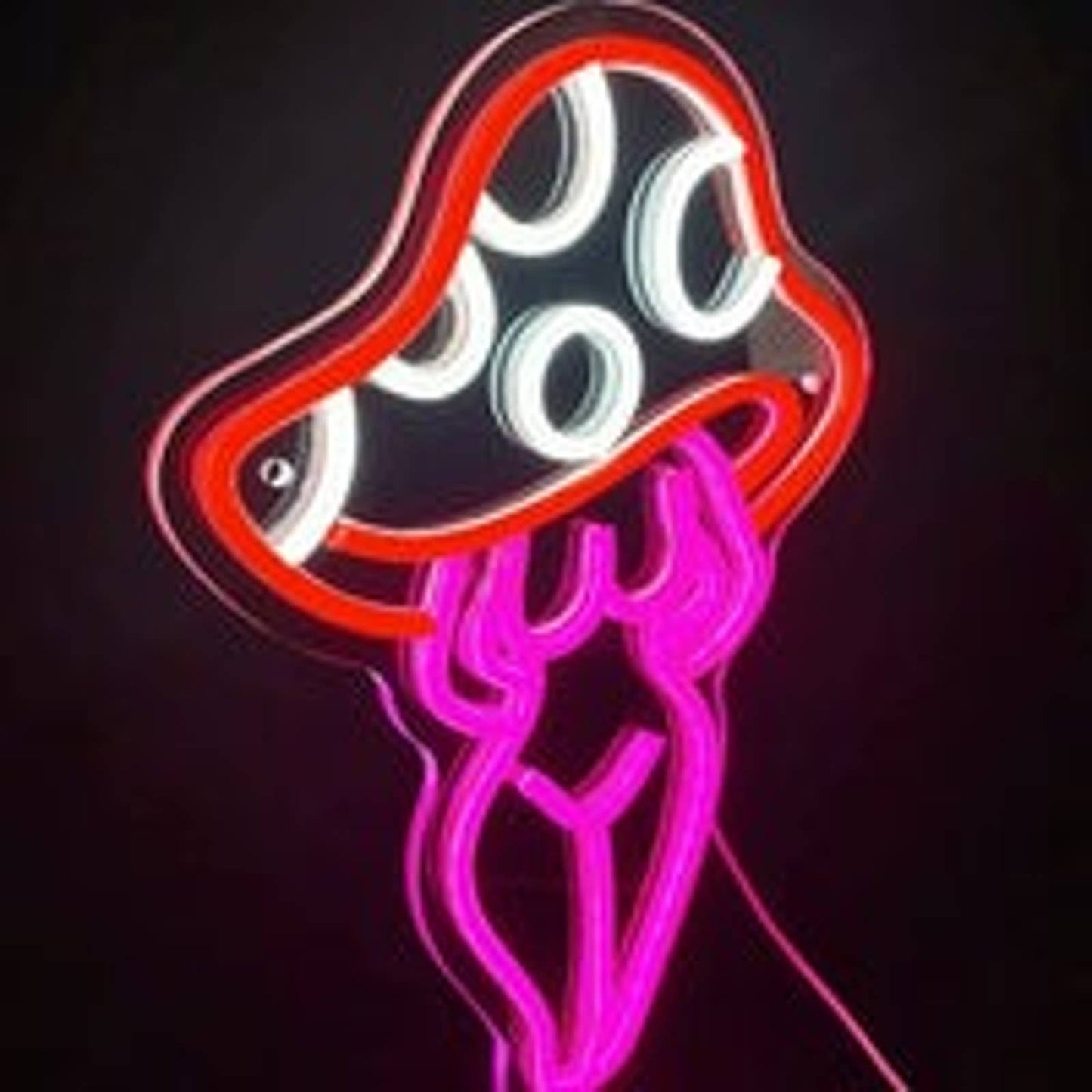 Vivid Bright Sexy Mushroom Lady LED Night Light Room Wall Decoration