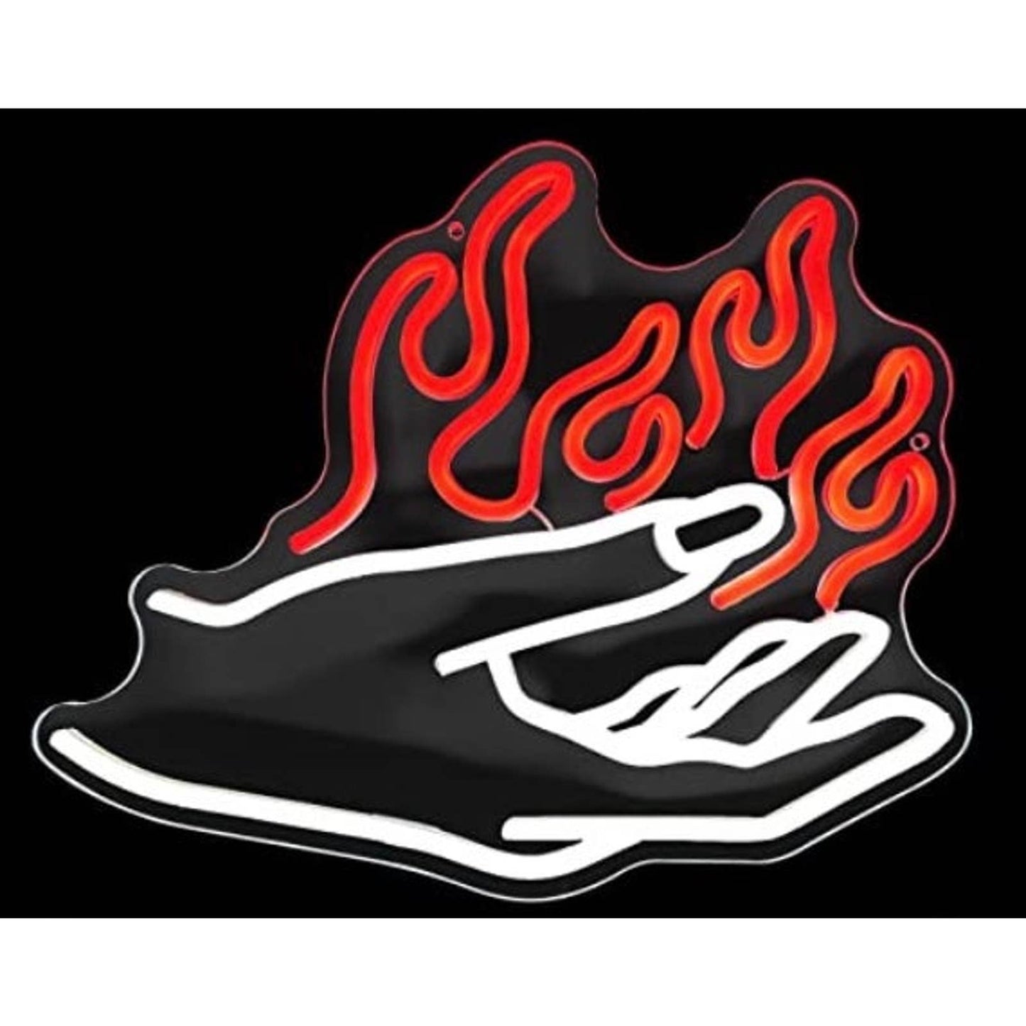 Fun Bright Fire Hand LED Night Light Room Wall Decor