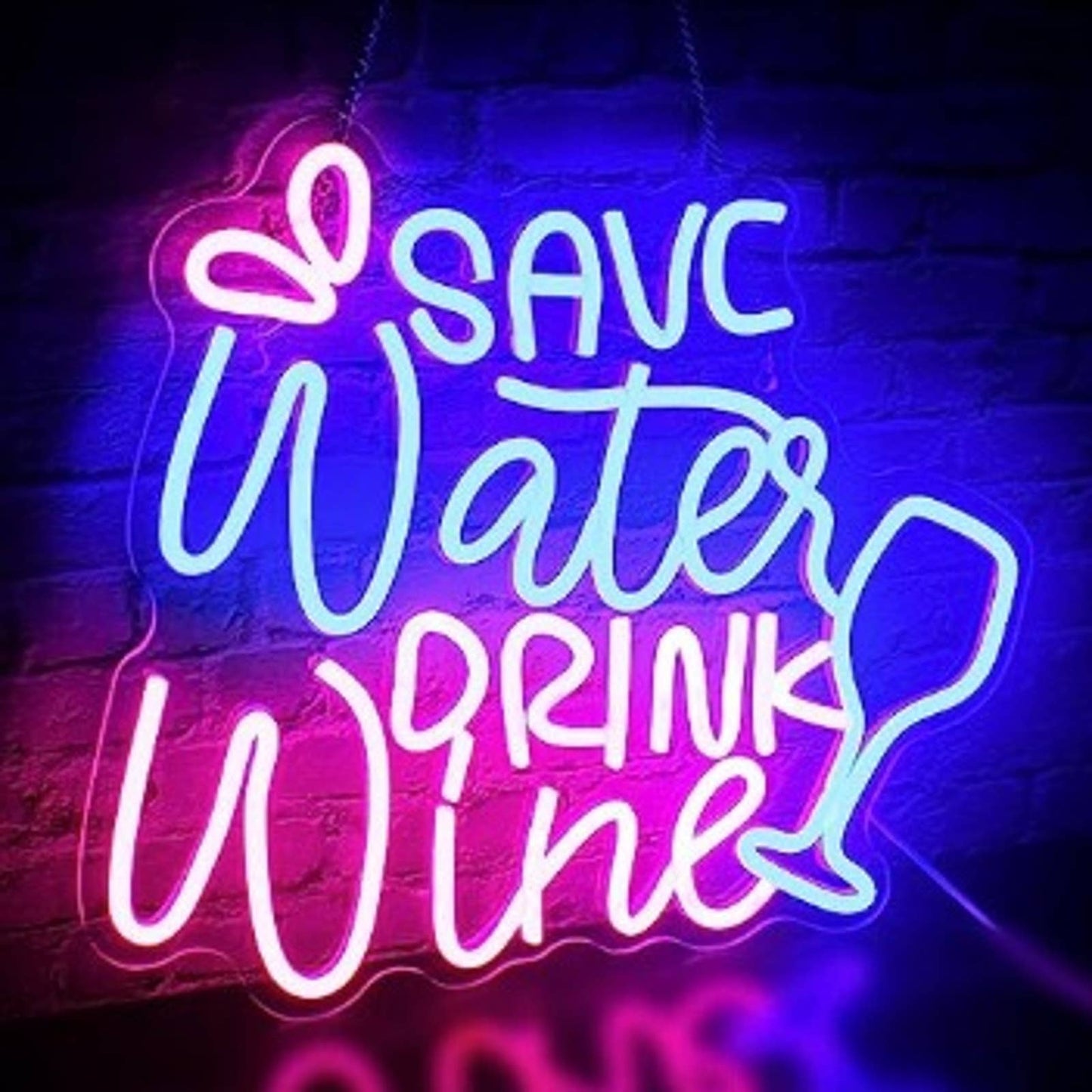 Fun Vivid Bright Save Water Drink Wine LED Night Light Bar Decoration