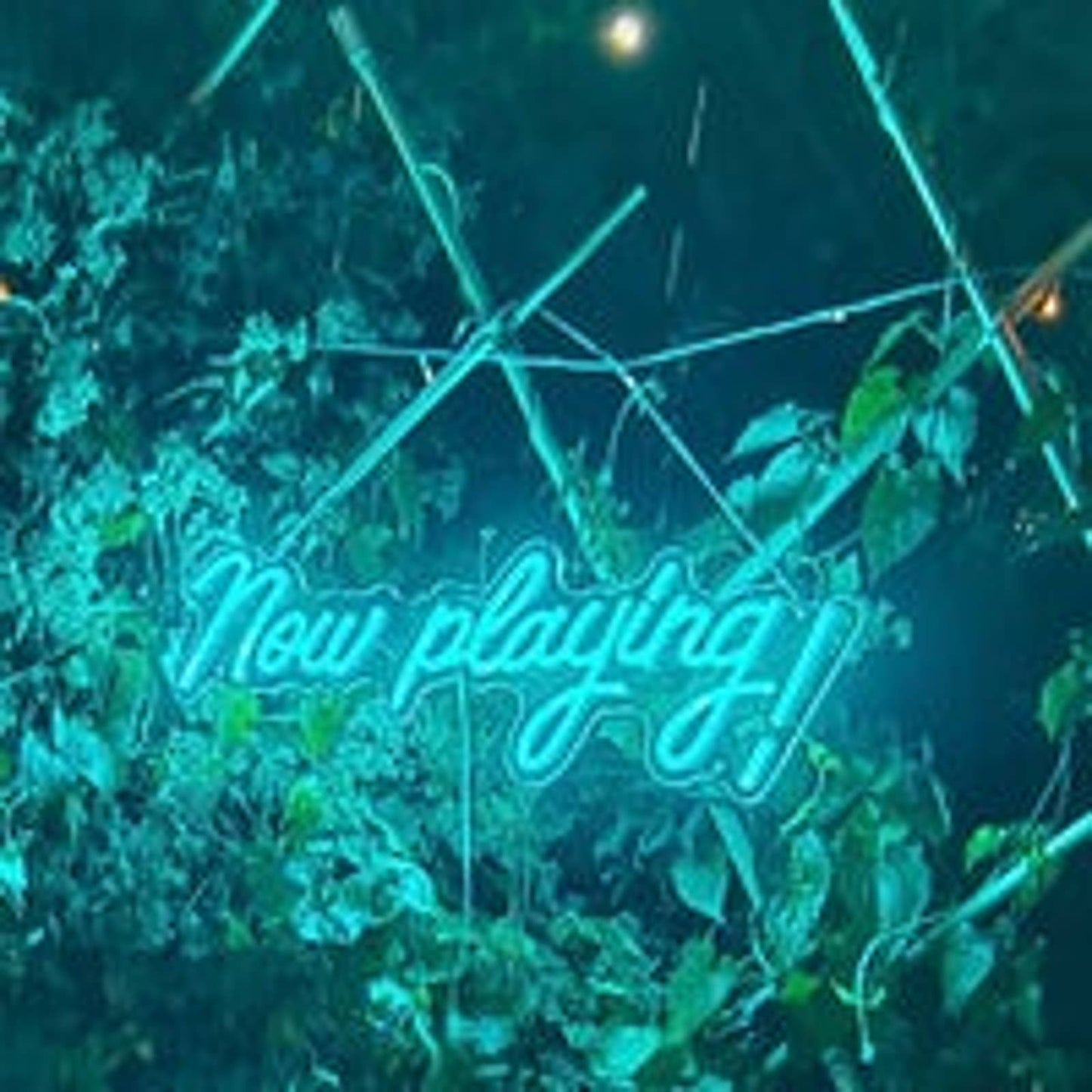 Lovely Bright Light Blue “Now Playing!” LED Night Light Room Wall Decoration