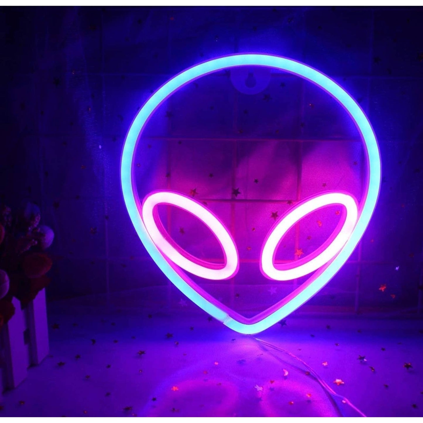 Bright Pink & Blue Alien LED Light