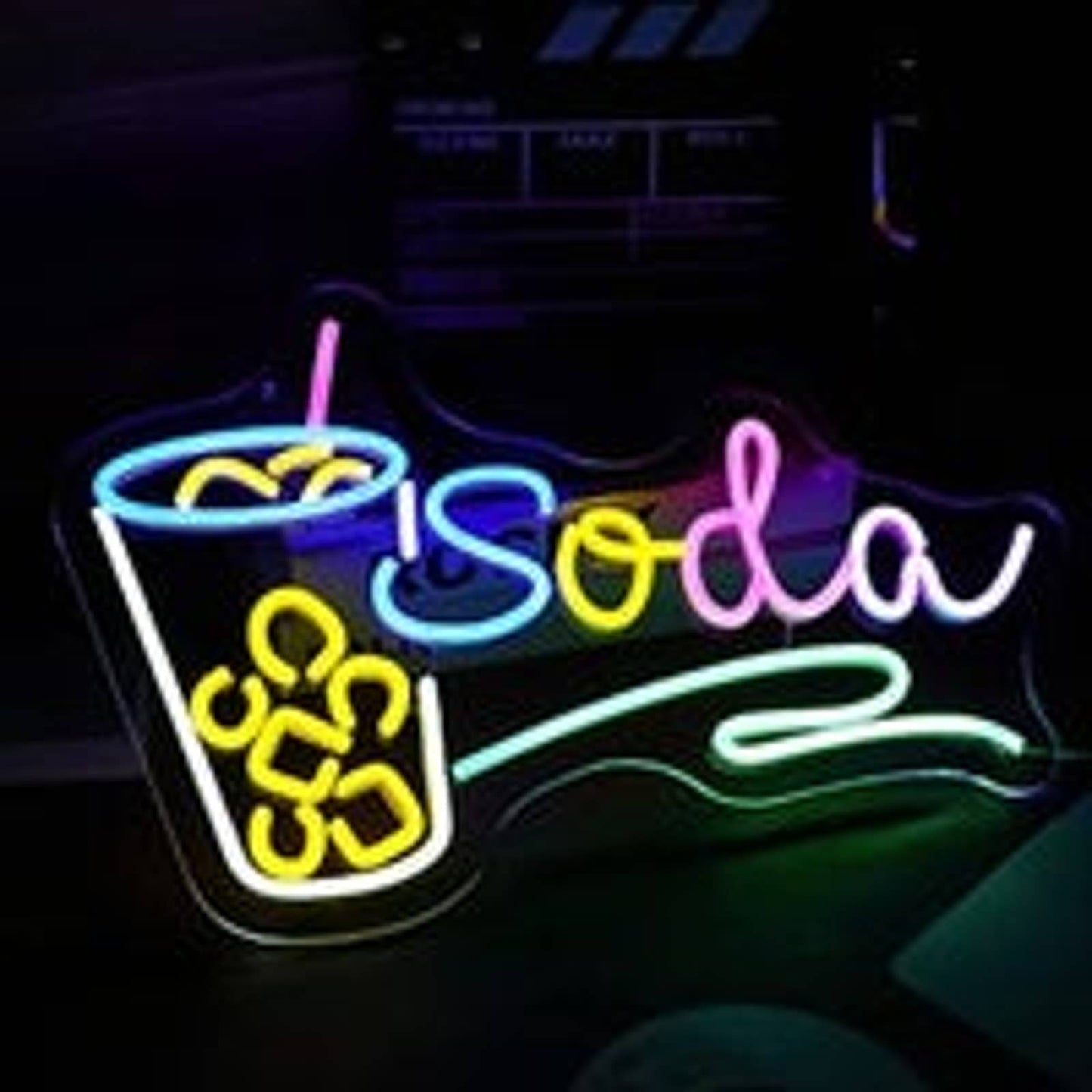 Lovely Bright Colorful Soda Drink LED Night Light Room Wall Decoration