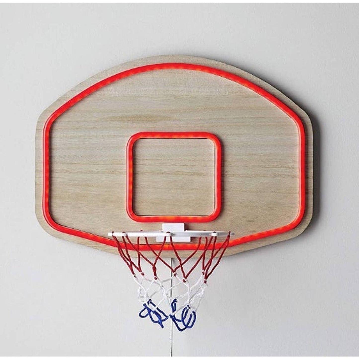 Fun Bright Realistic Red Basketball Goal LED Night Light Room Wall Decoration