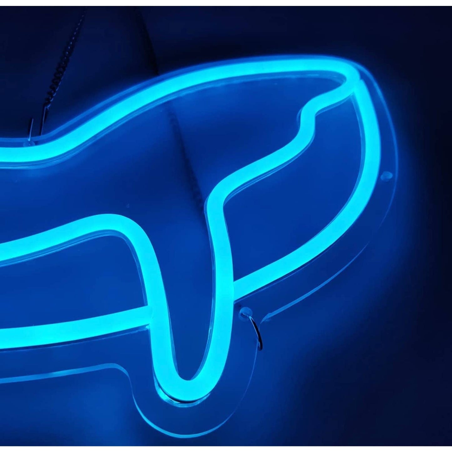 Lovely Blue Detailed Whale LED Night Light Ocean Aqua Art Decoration