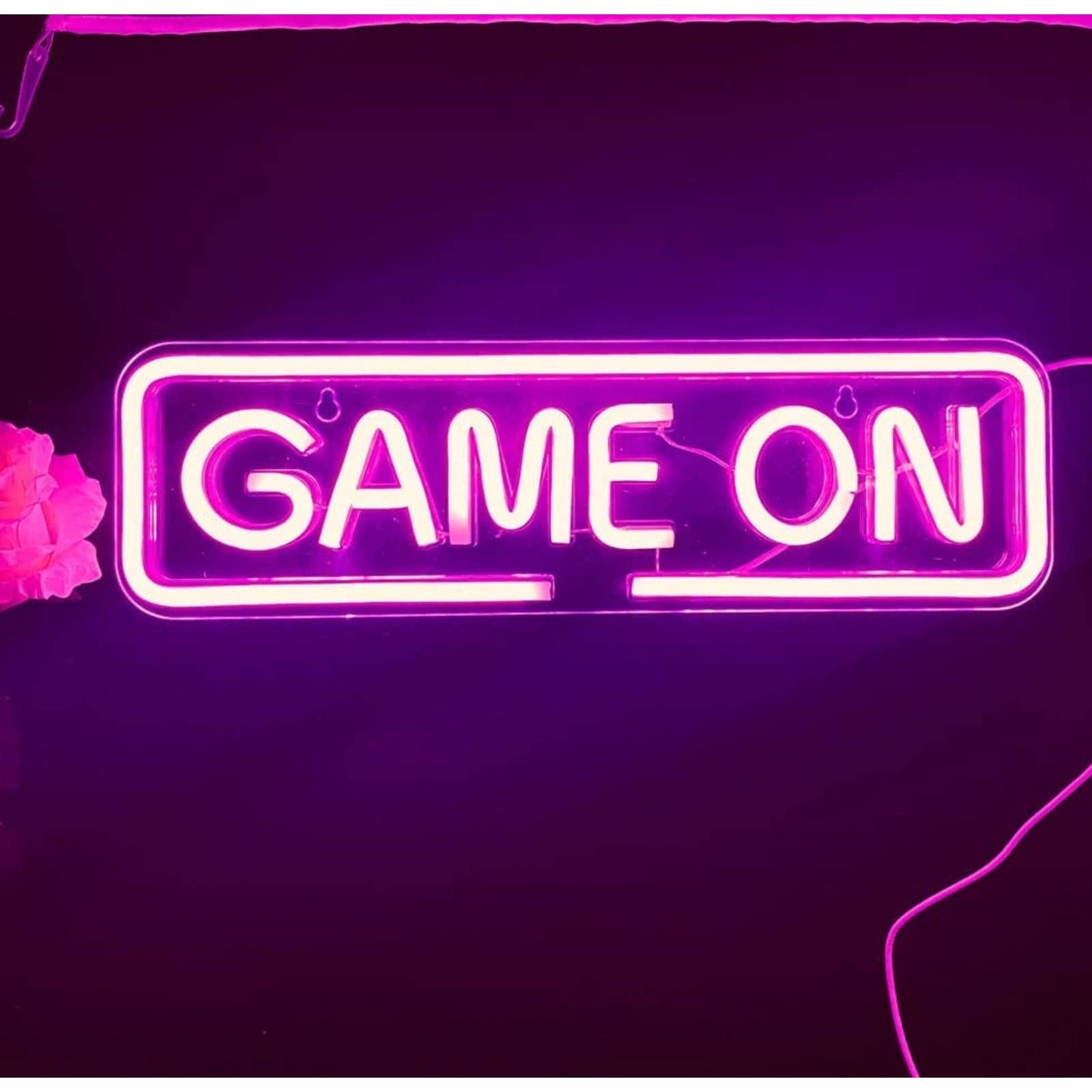 Fun Bright Pink Game On LED Game Room Night Light Wall Decor