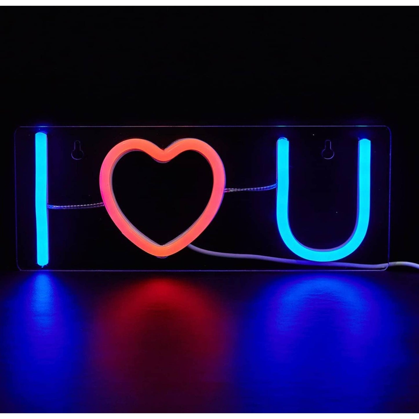 Adorable Bright “I Heart You” I Love You LED Night Light Room Wall Decoration