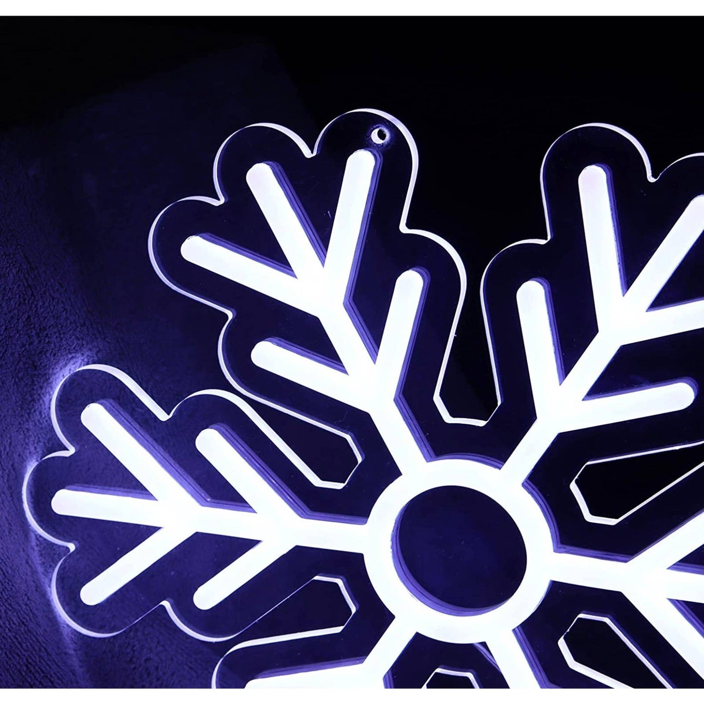 Vivid Bright White Snowflake Winter LED Night Light Room Wall Decor