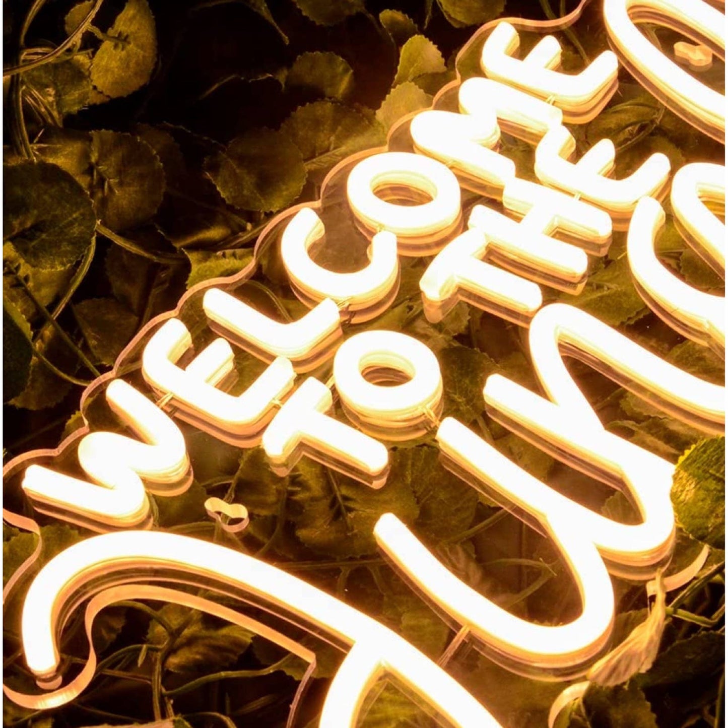 Lovely Bright Warm “Welcome to the Jungle” LED Night Light Room Wall Decor